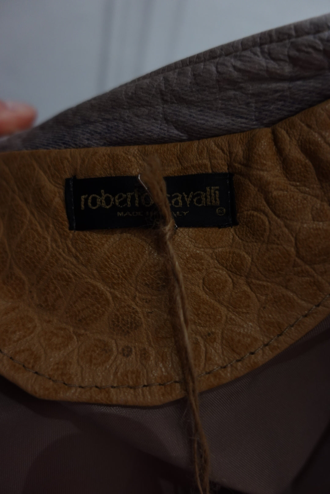 Le Biker "Cavalli" — Cuir Croco & Effet Denim (Luxe Vintage)