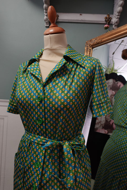 Ensemble coordonné graphique – Rodier Vintage 1970s