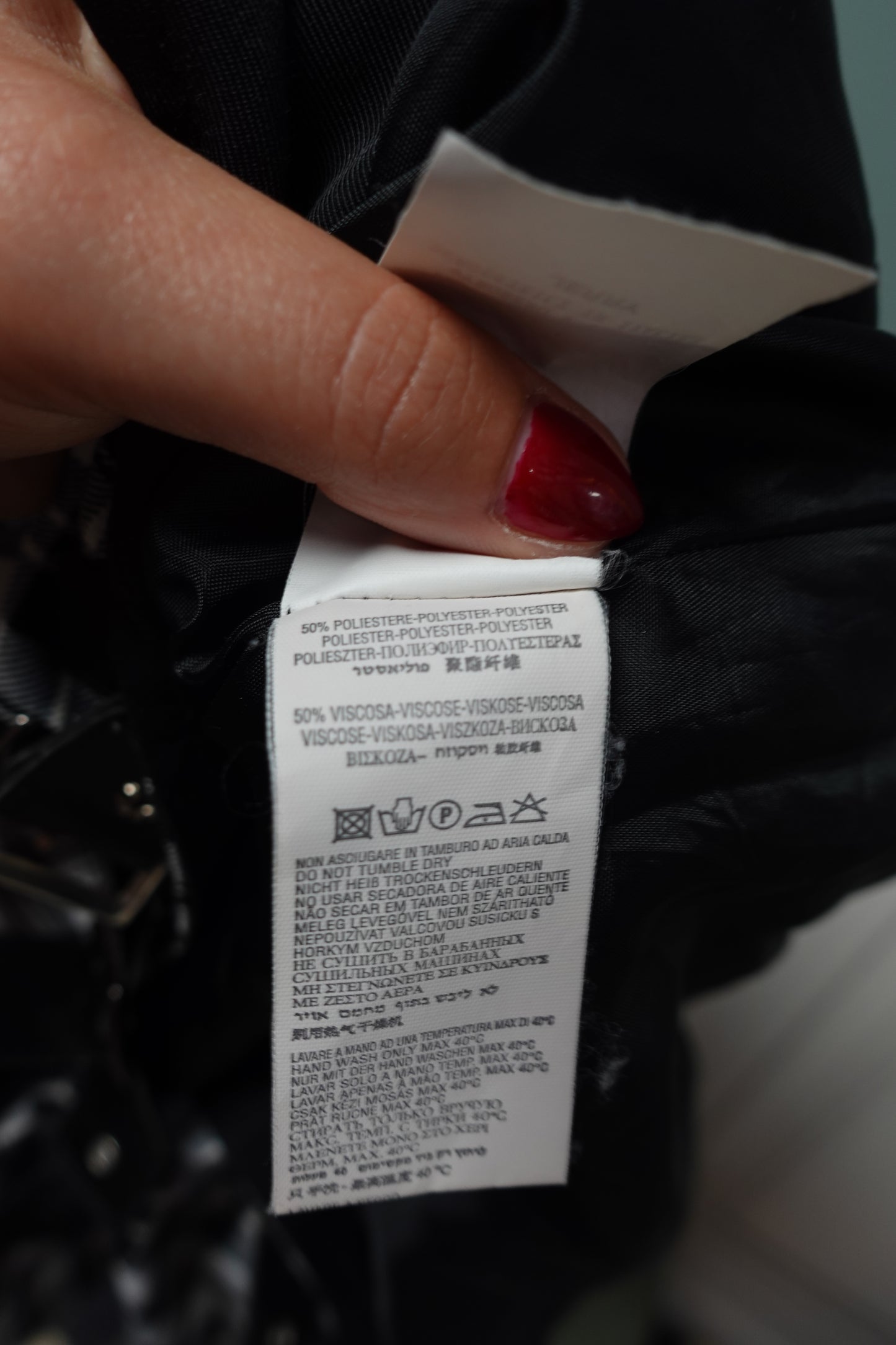 Blazer Rinascimento noir et blanc à carreaux – Made in Italy – Taille 36/38