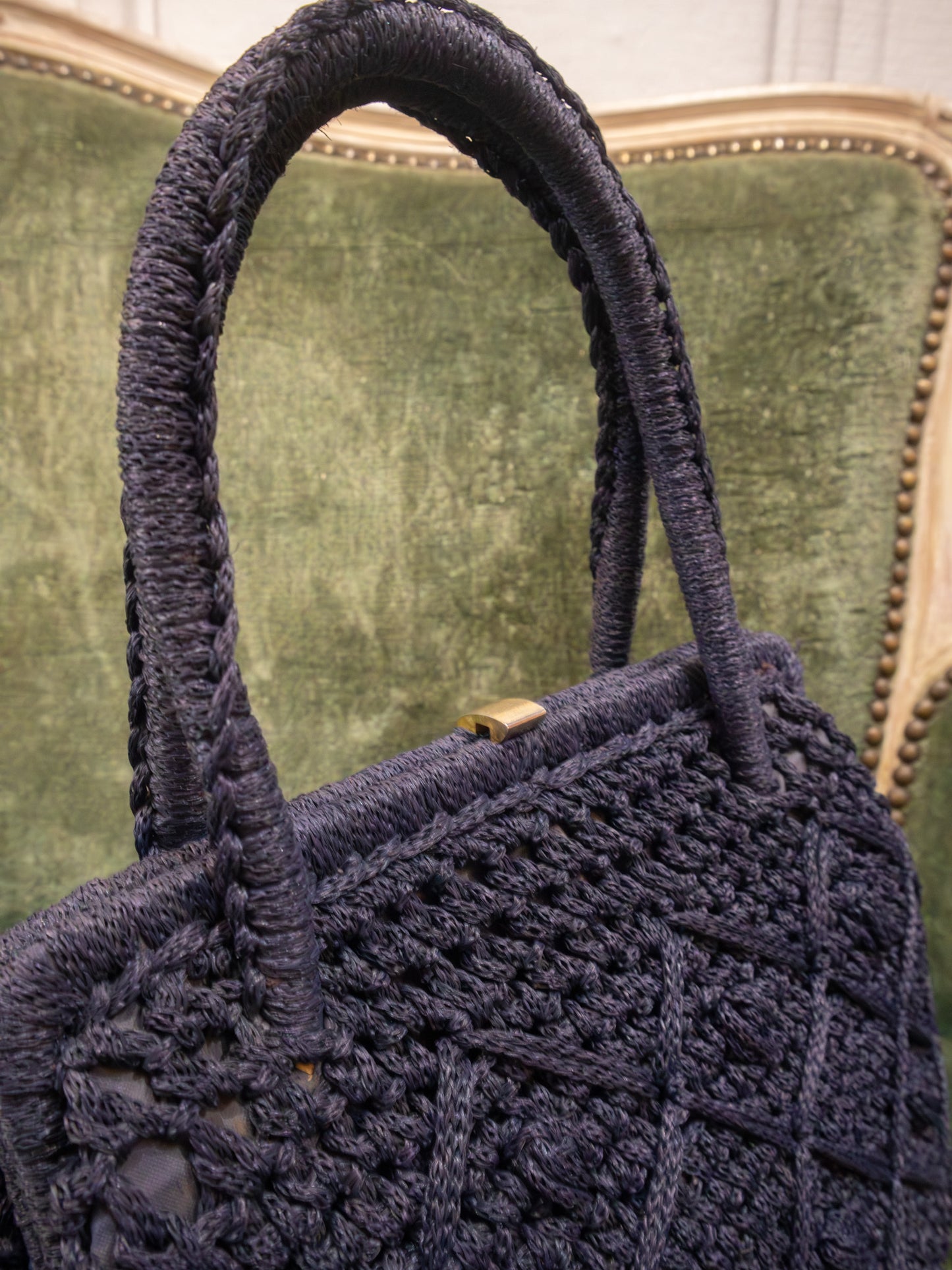 Petit Sac à Main Structuré "Le Parisien" — Noir Vintage