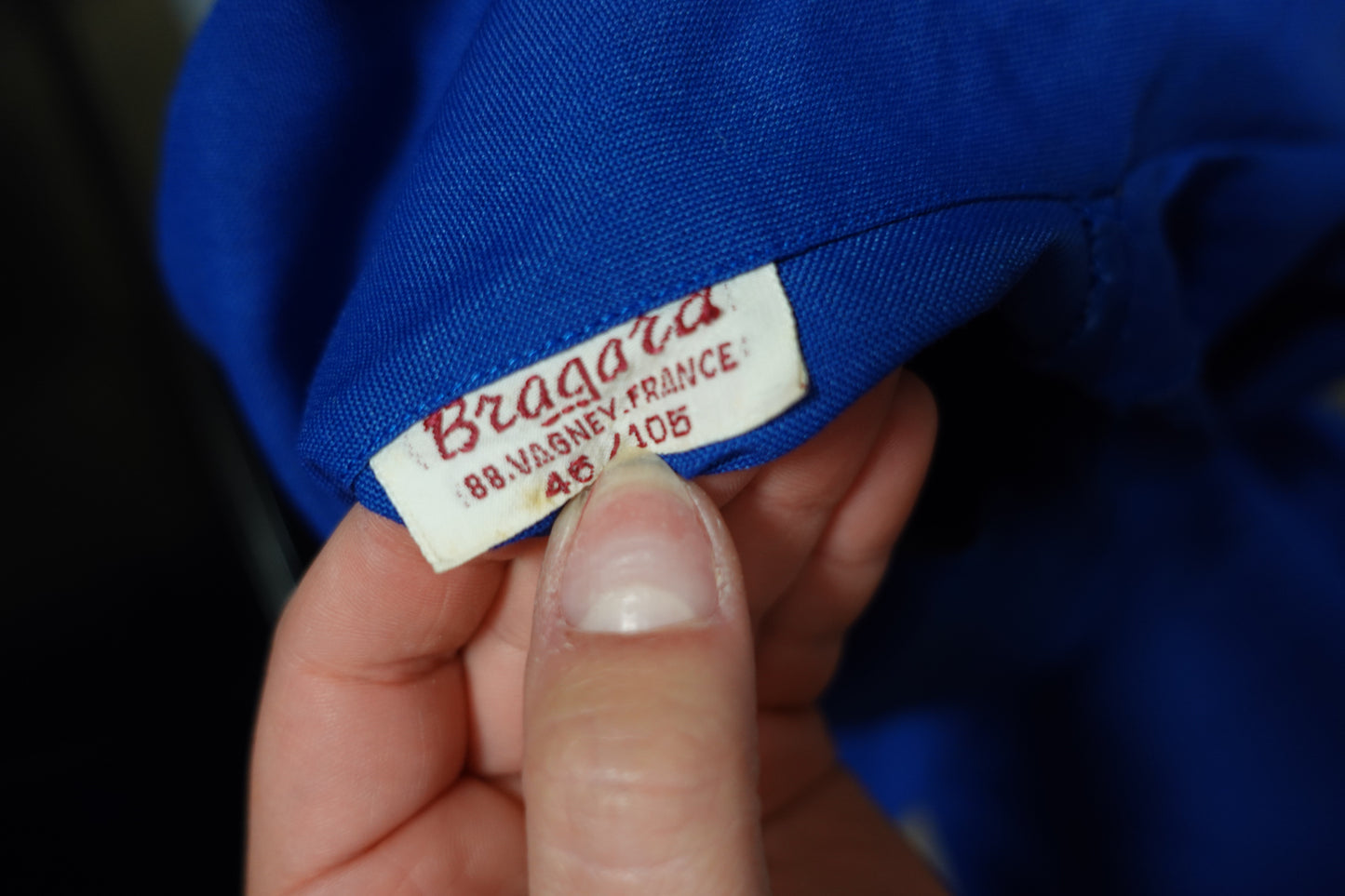 Robe Trapèze Rétro Bleu Roi & Surpiqûres Contrasto