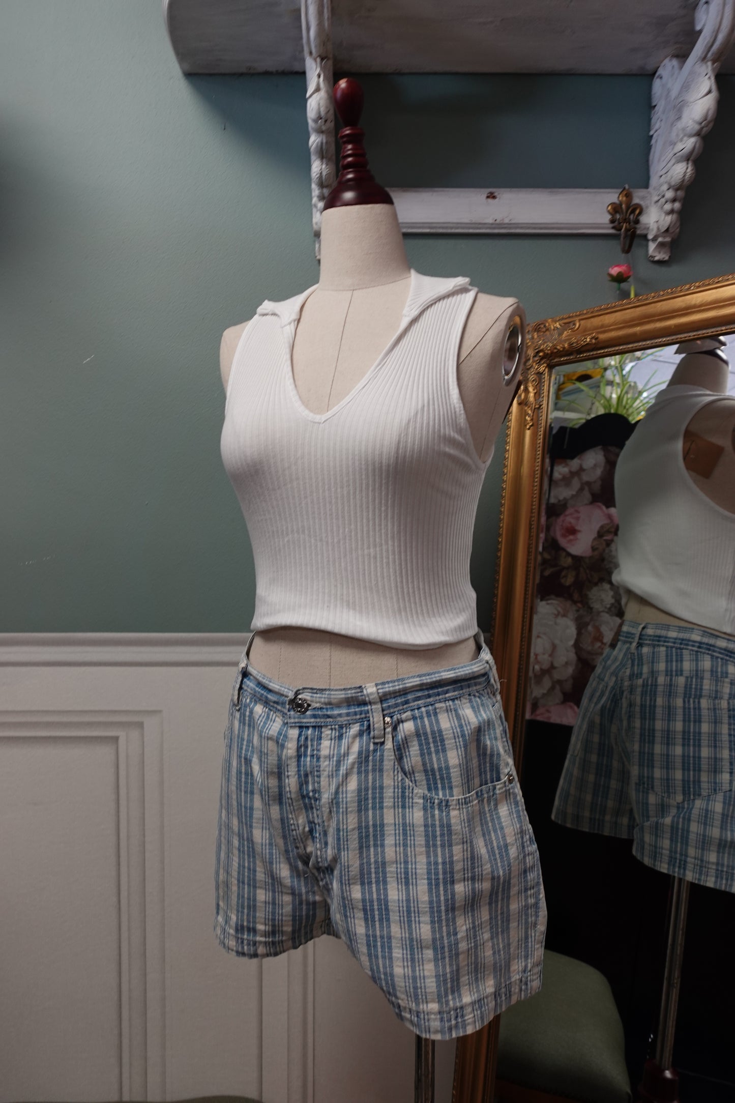 Short Vintage Pimkie à Rayures - Années 90