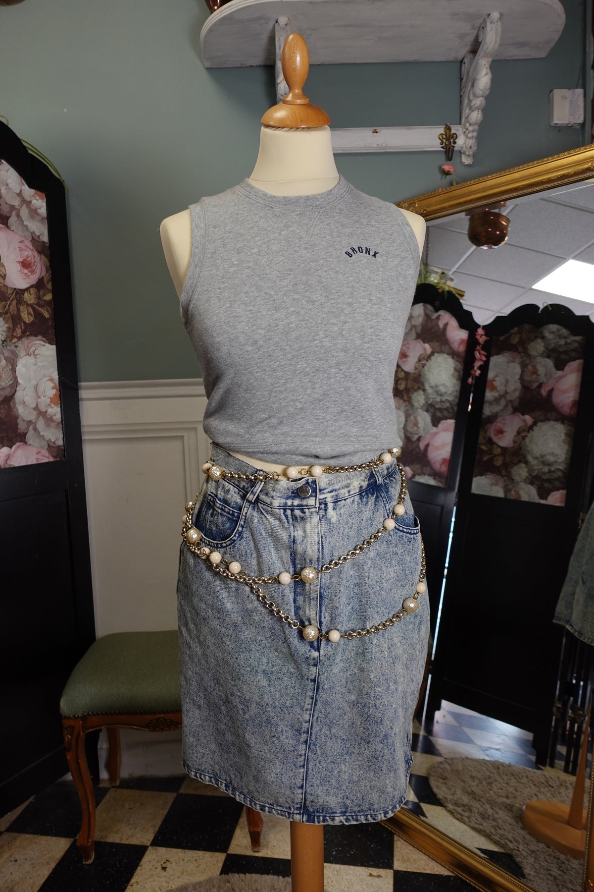 Jupe en jean vintage – années 80/90
