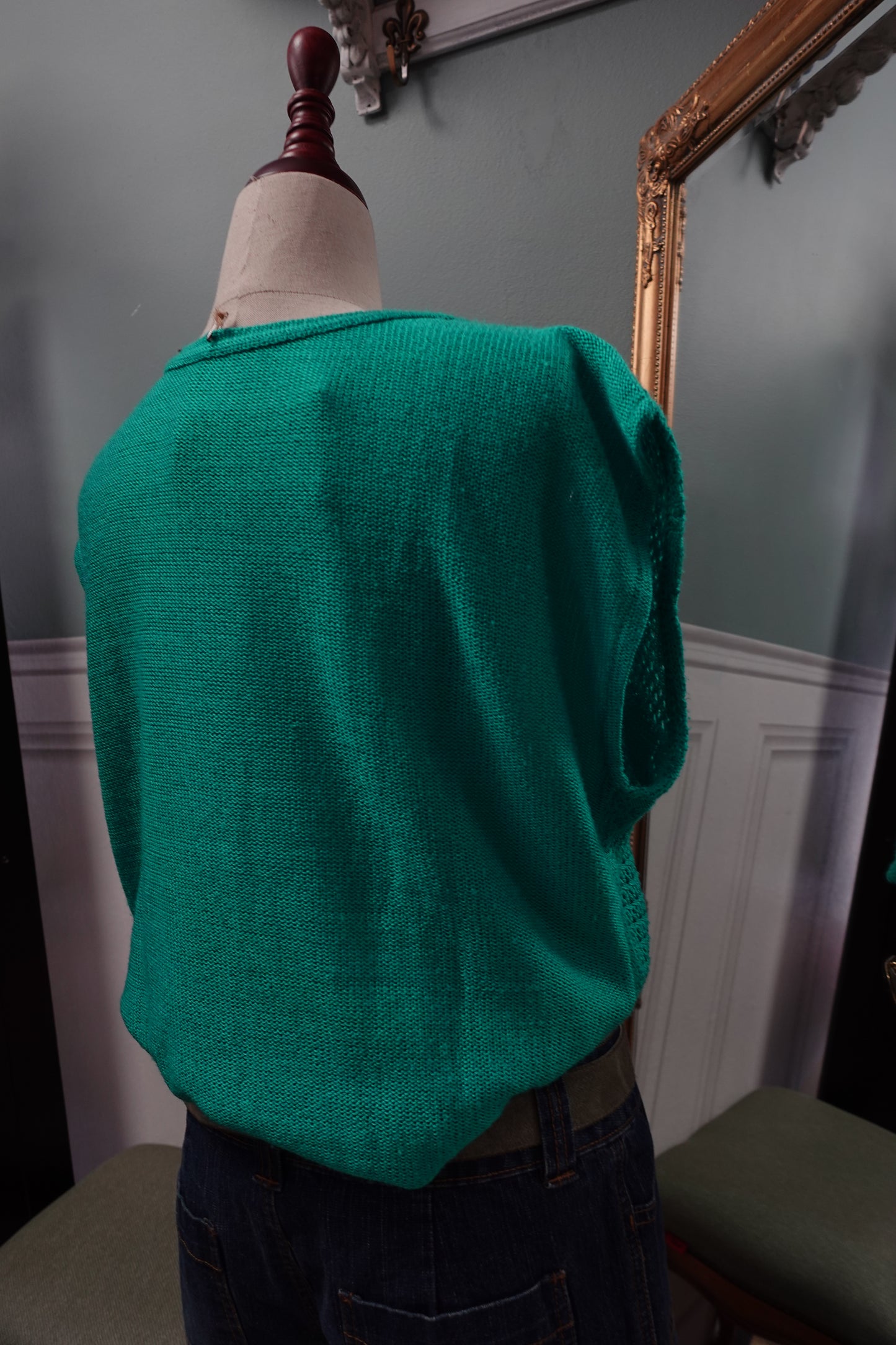 Top sans manches en maille tricotée "Menthe" – Vert Éclatant