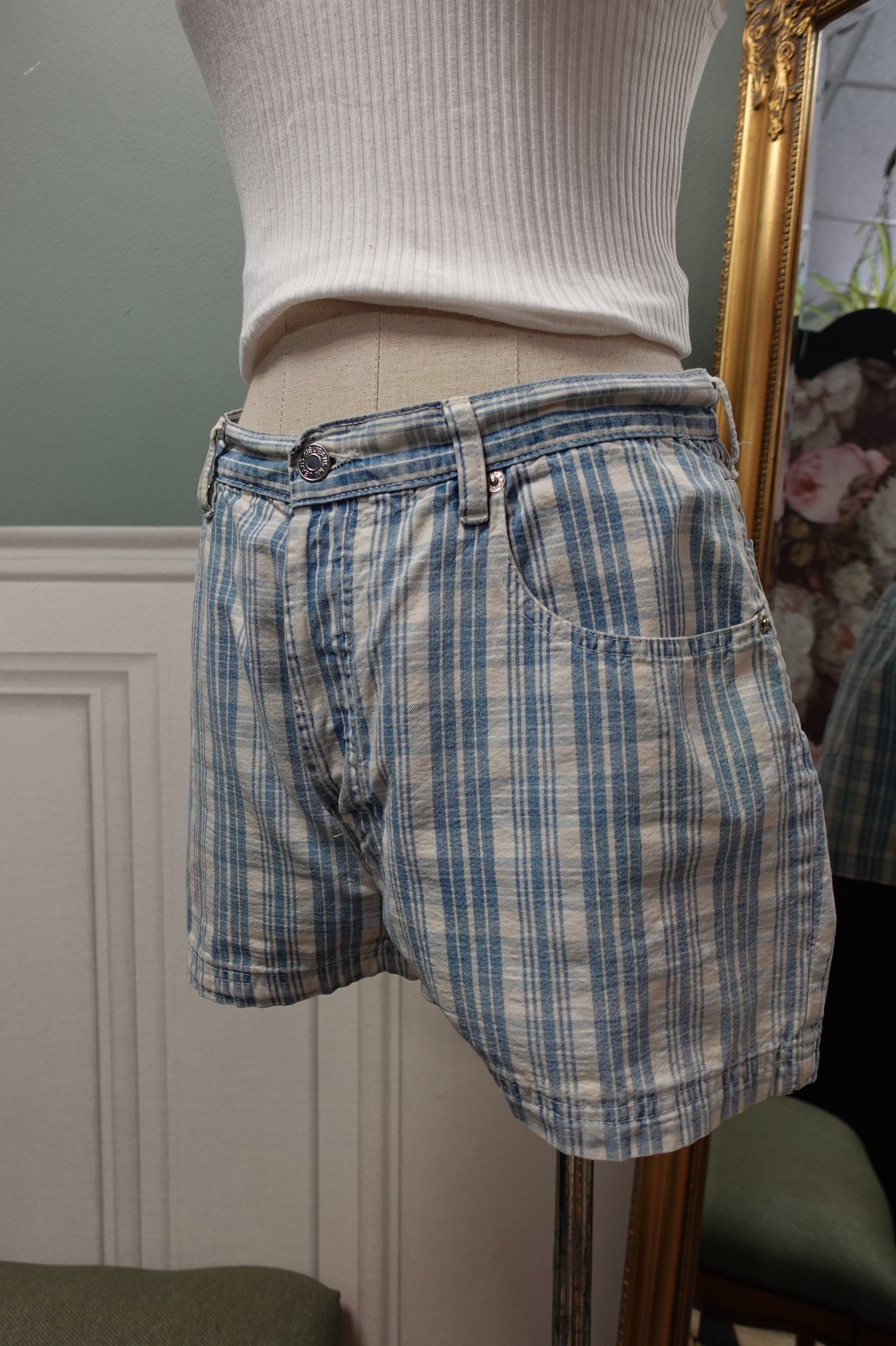 Short Vintage Pimkie à Rayures - Années 90