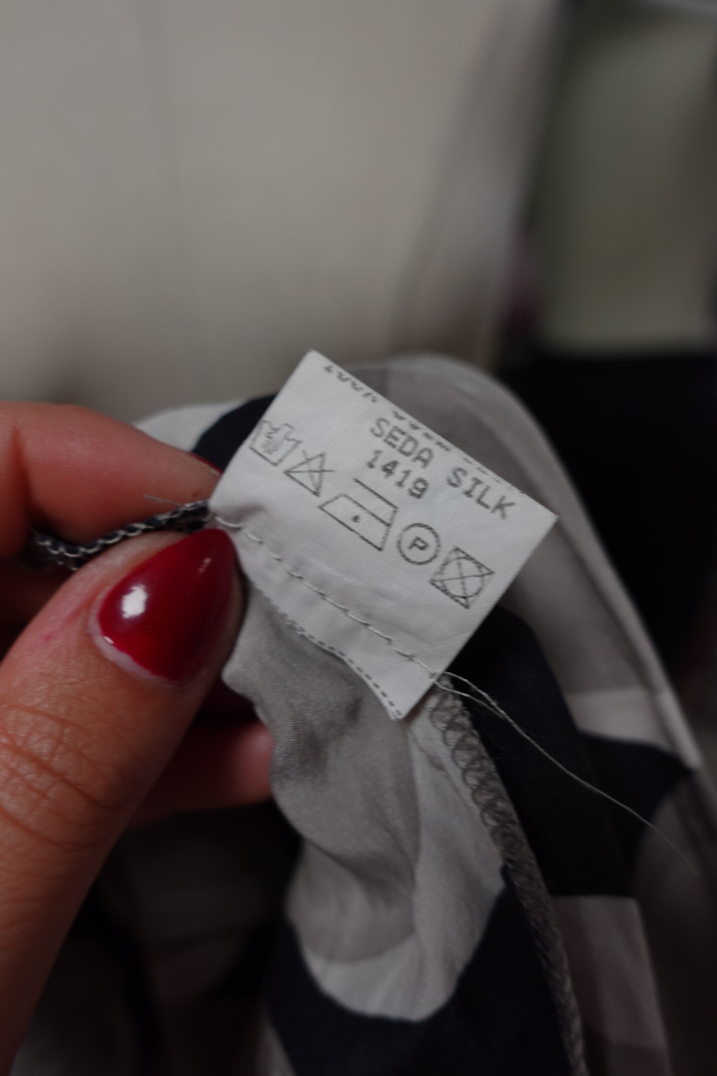 Chemise Caroll 100 % soie Made in France imprimé graphique T36