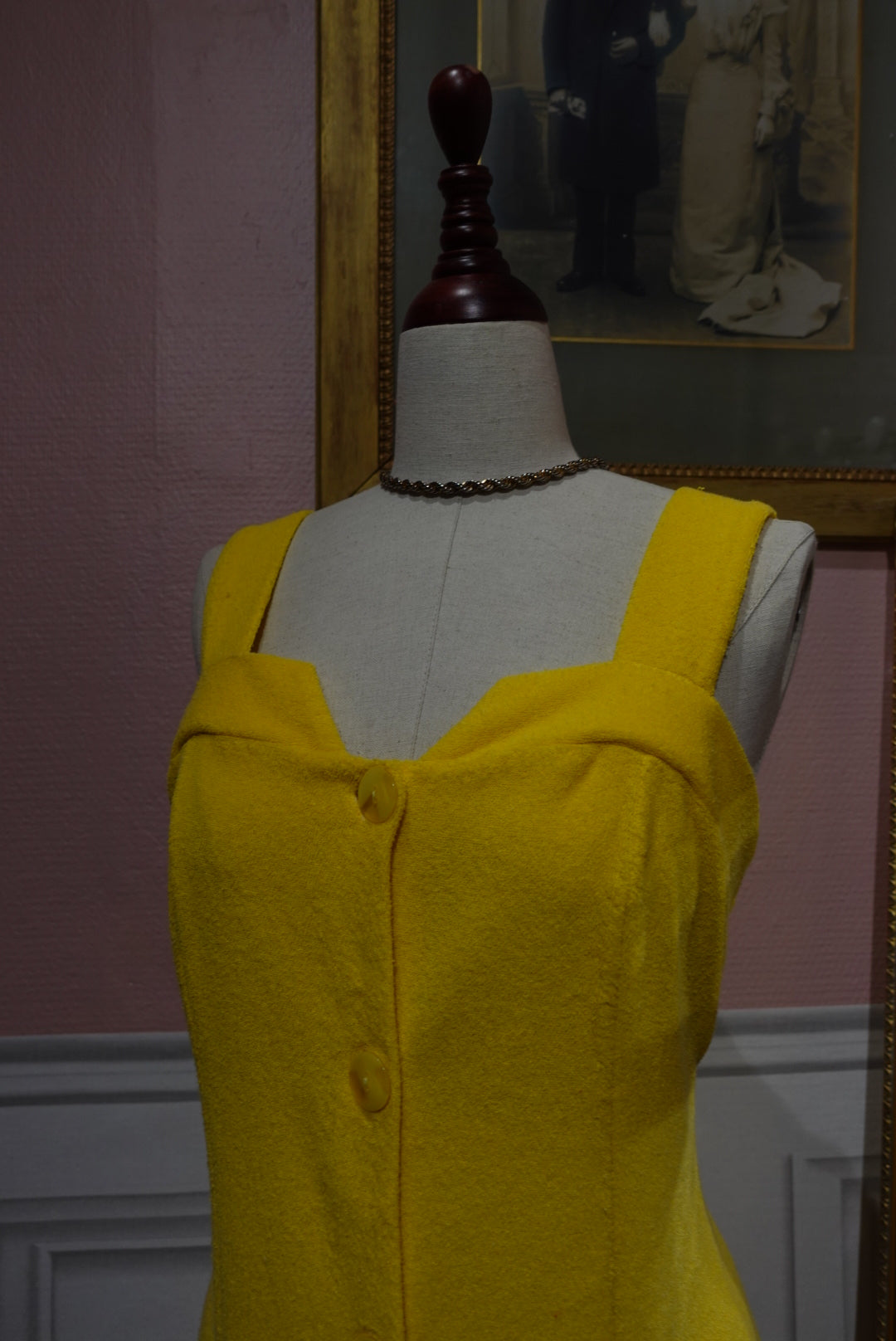 La Robe "Poolside" — Éponge Jaune Vitaminée (Vintage Italie)