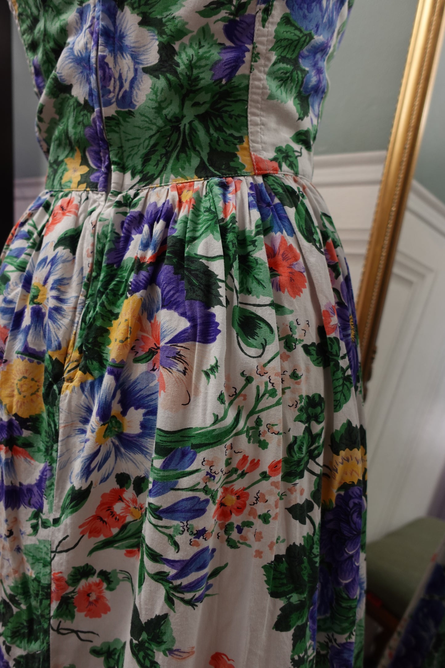 Robe bustier en coton floral – René Derhy Vintage