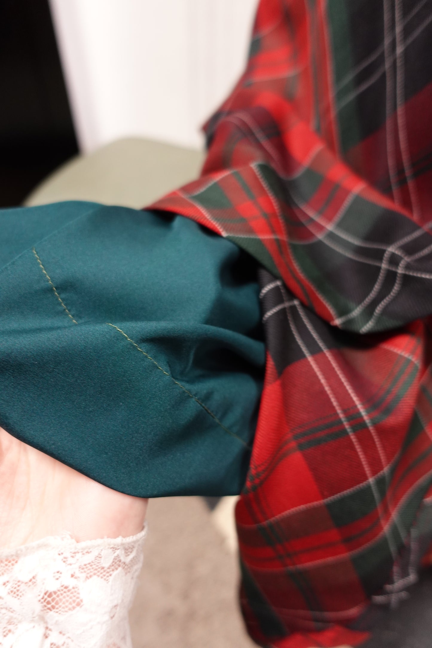 Jupe Vintage à Motif Tartan Rouge d’Exception