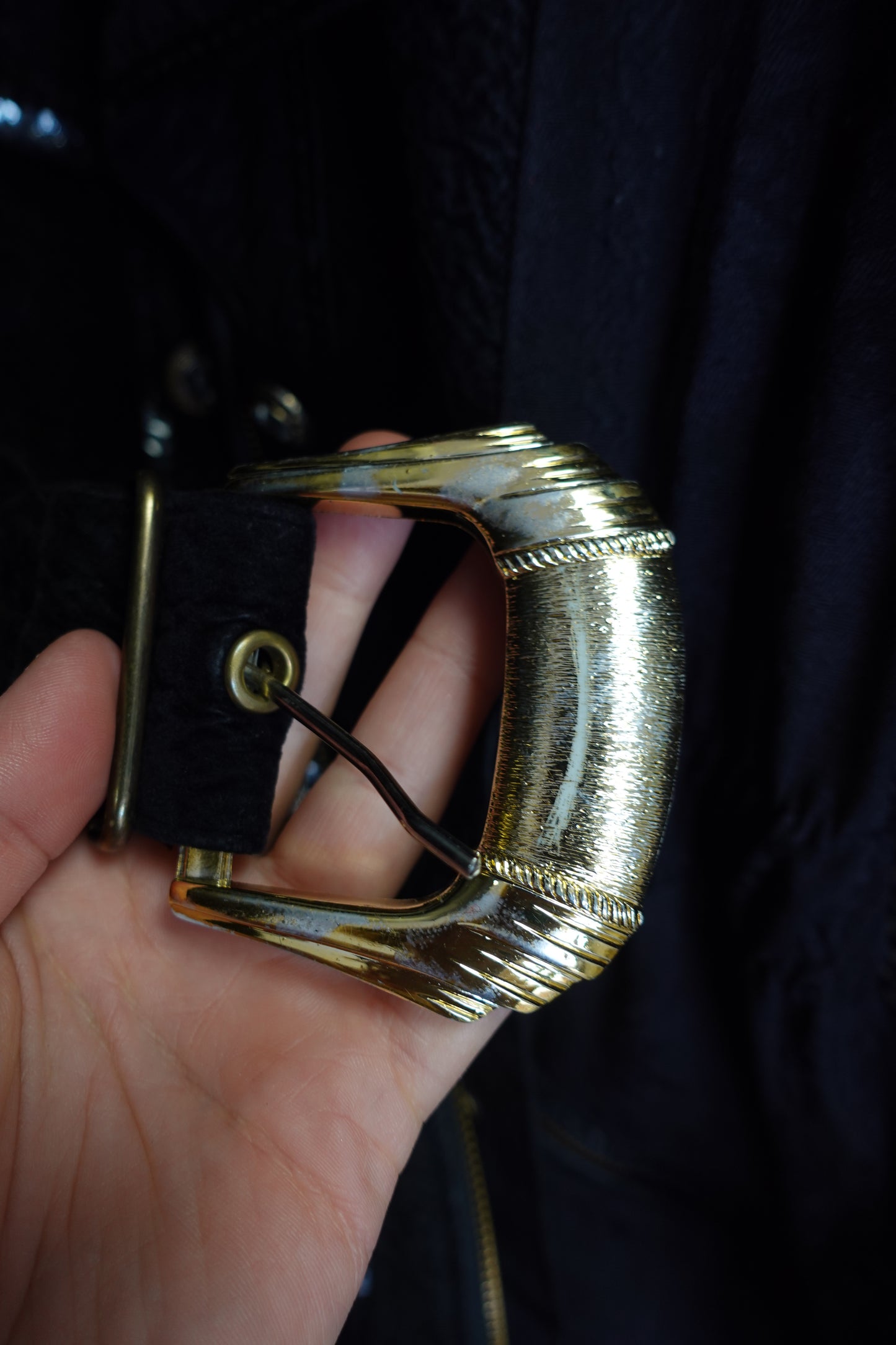 Veste Blazer Longue "Midnight" à Sequins et Ceinture — Pièce d'Archive Rétro