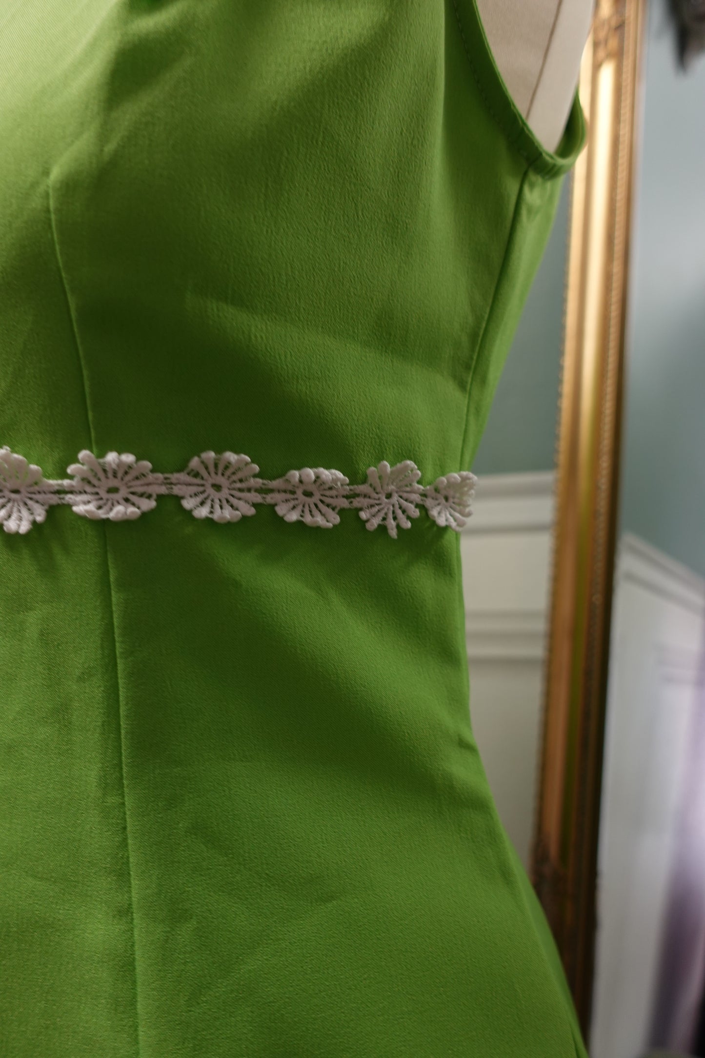 : Robe mini pop – Vert Pomme Vintage 1960s/70s