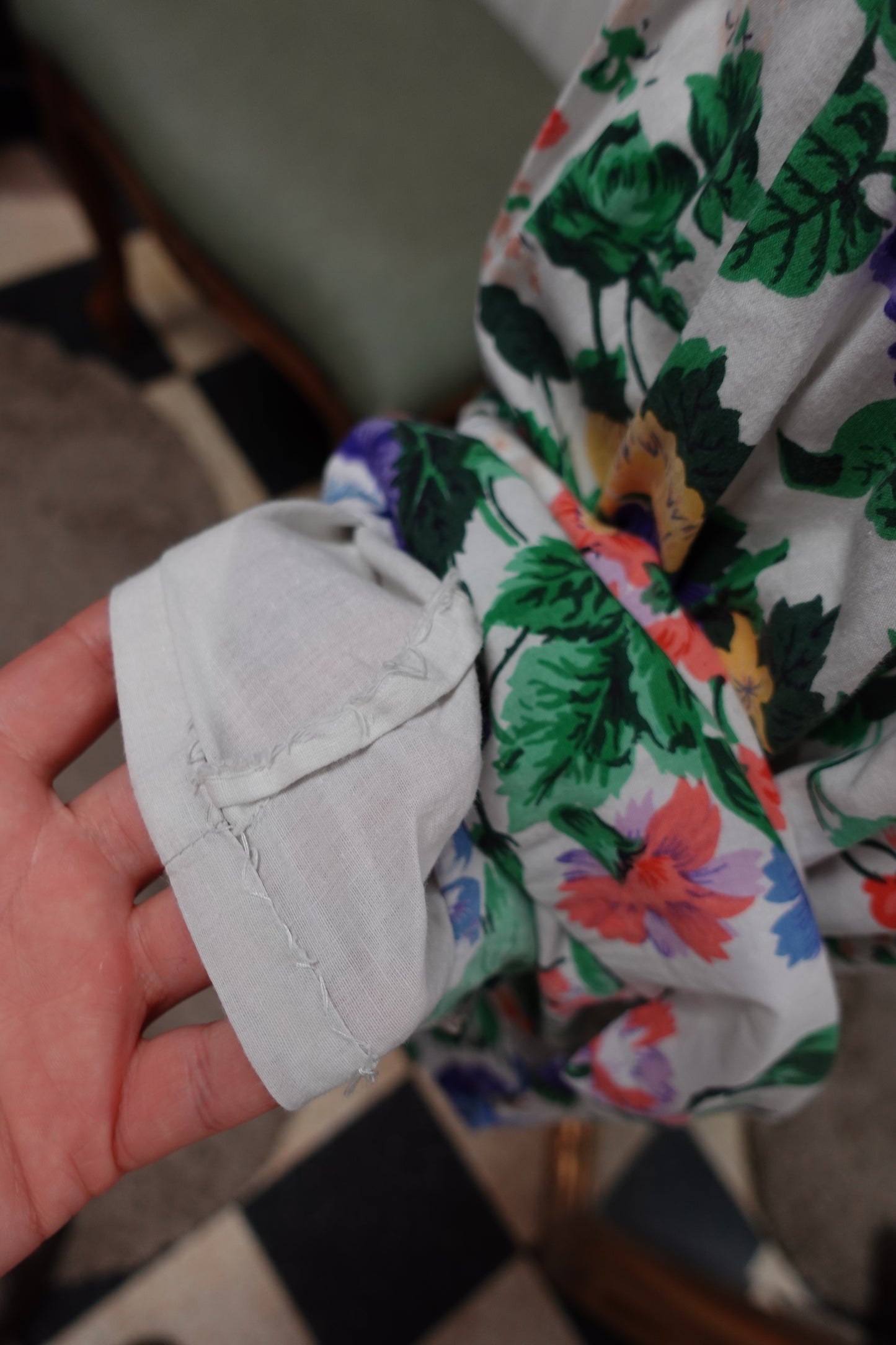 Robe bustier en coton floral – René Derhy Vintage