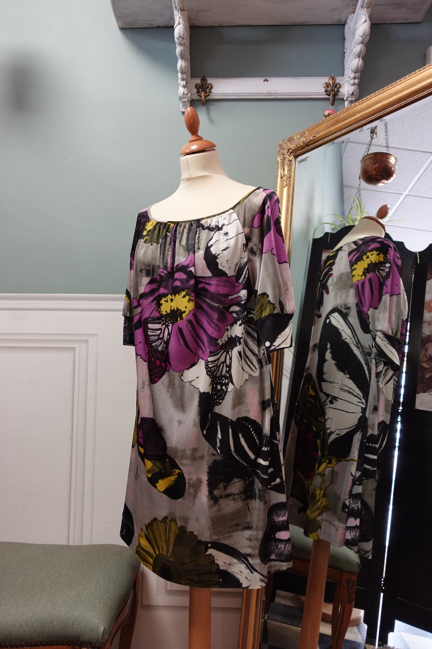 Robe Miss Sixty Collection Made in Italy – Imprimé floral graphique – Taille S