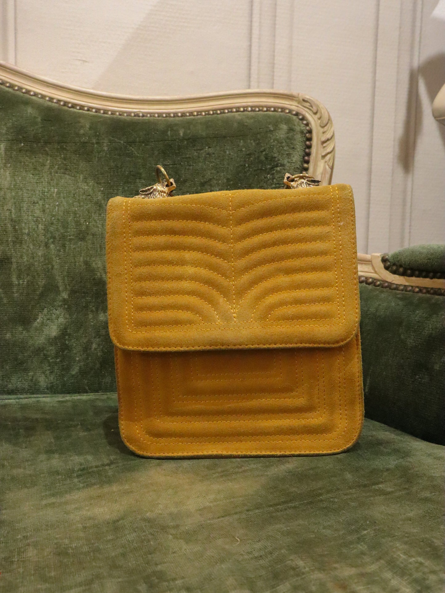 Sac Bandoulière "Wolf" en Cuir Grainé Jaune Safran — Archives Zara