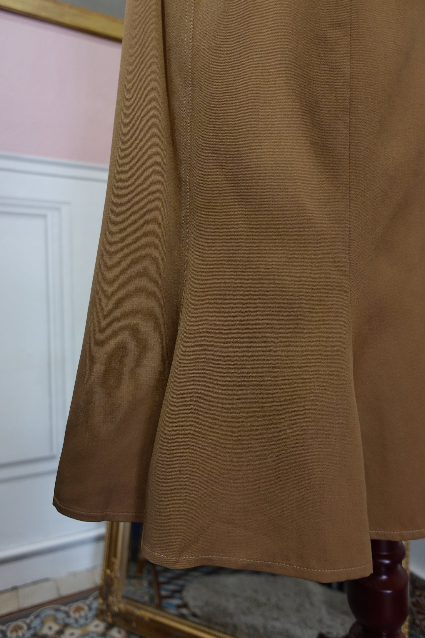 La Jupe Évasée en Laine "Maison Rodier" – Camel