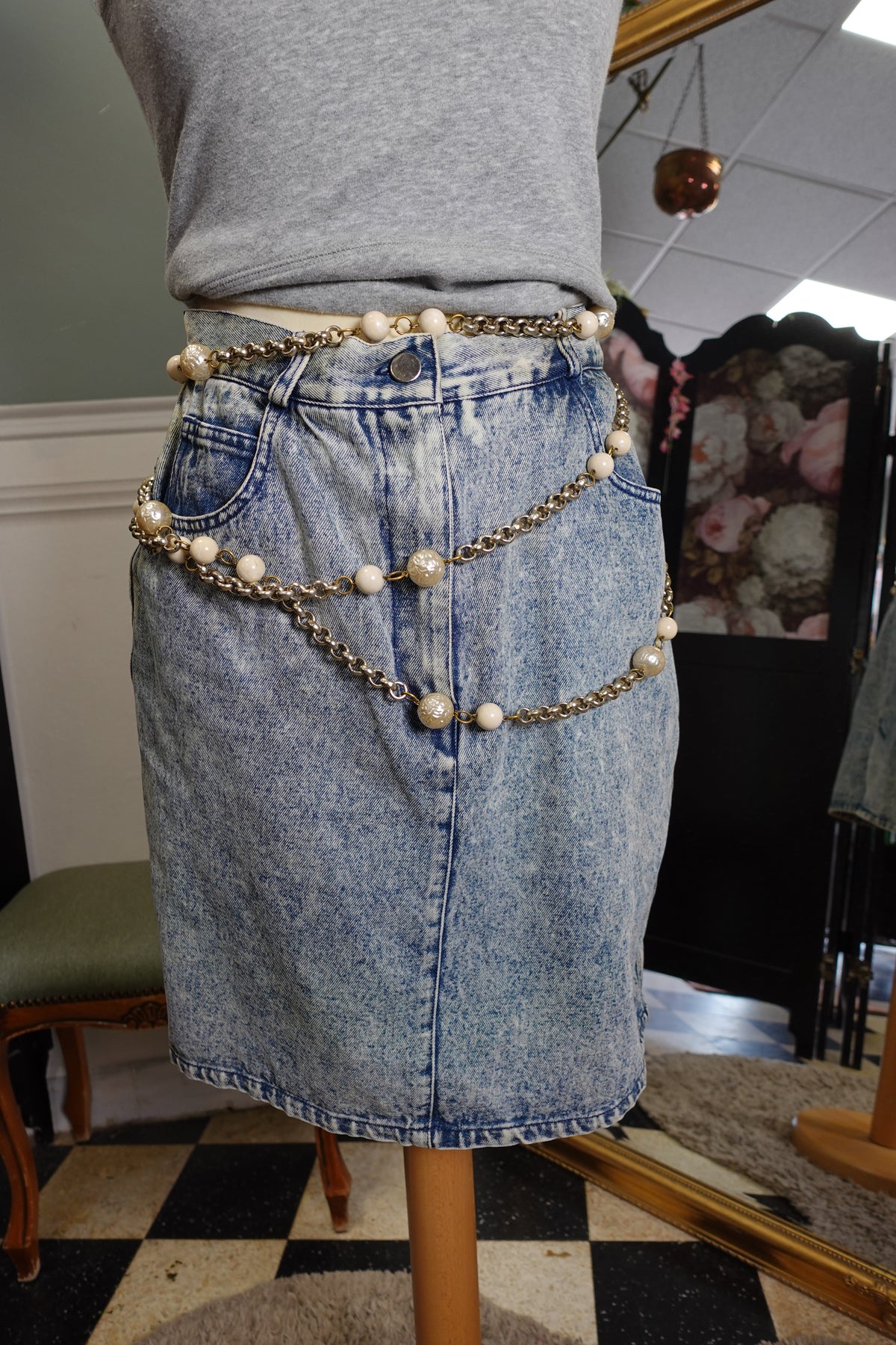 Jupe en jean vintage – années 80/90