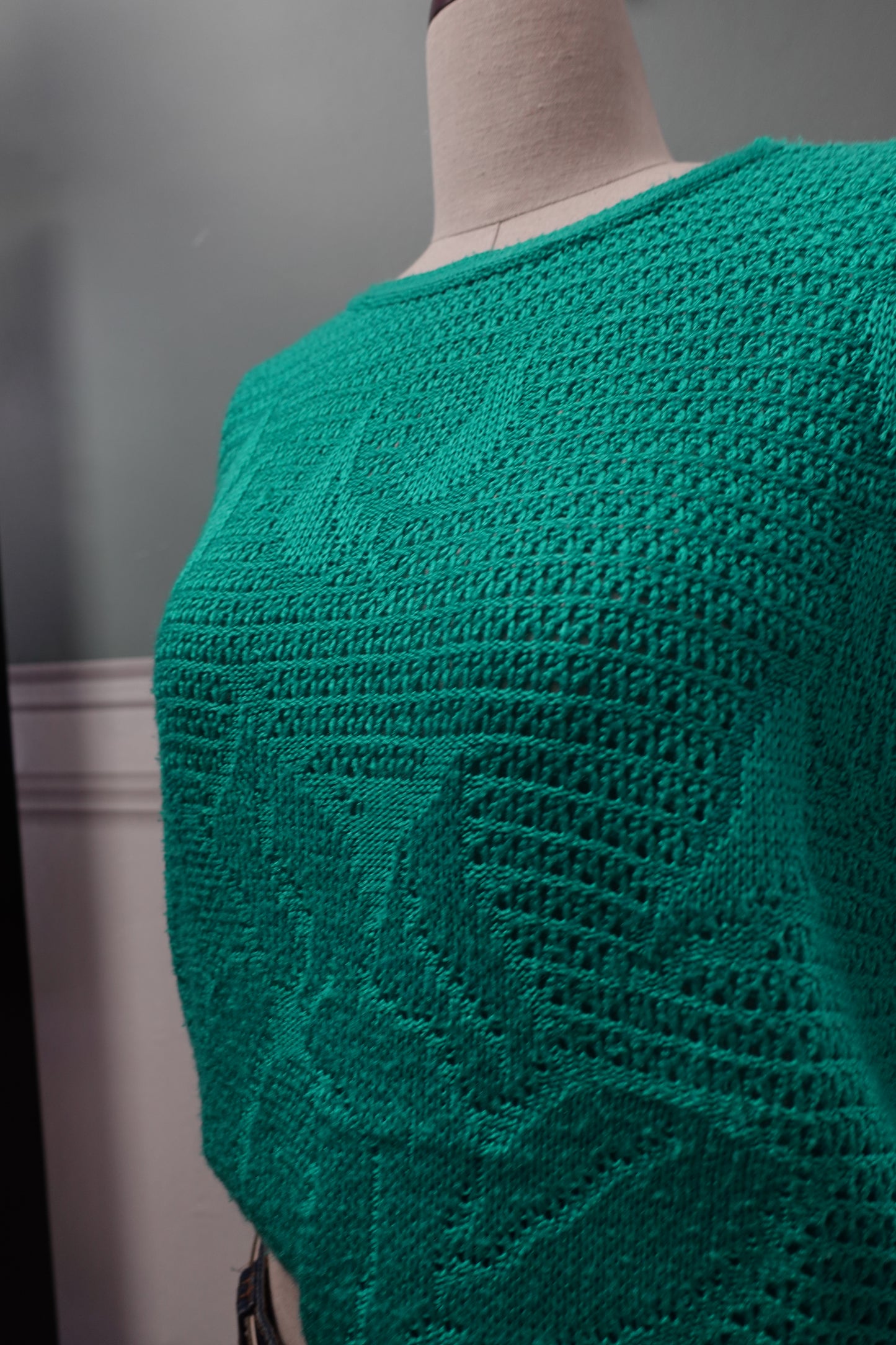 Top sans manches en maille tricotée "Menthe" – Vert Éclatant
