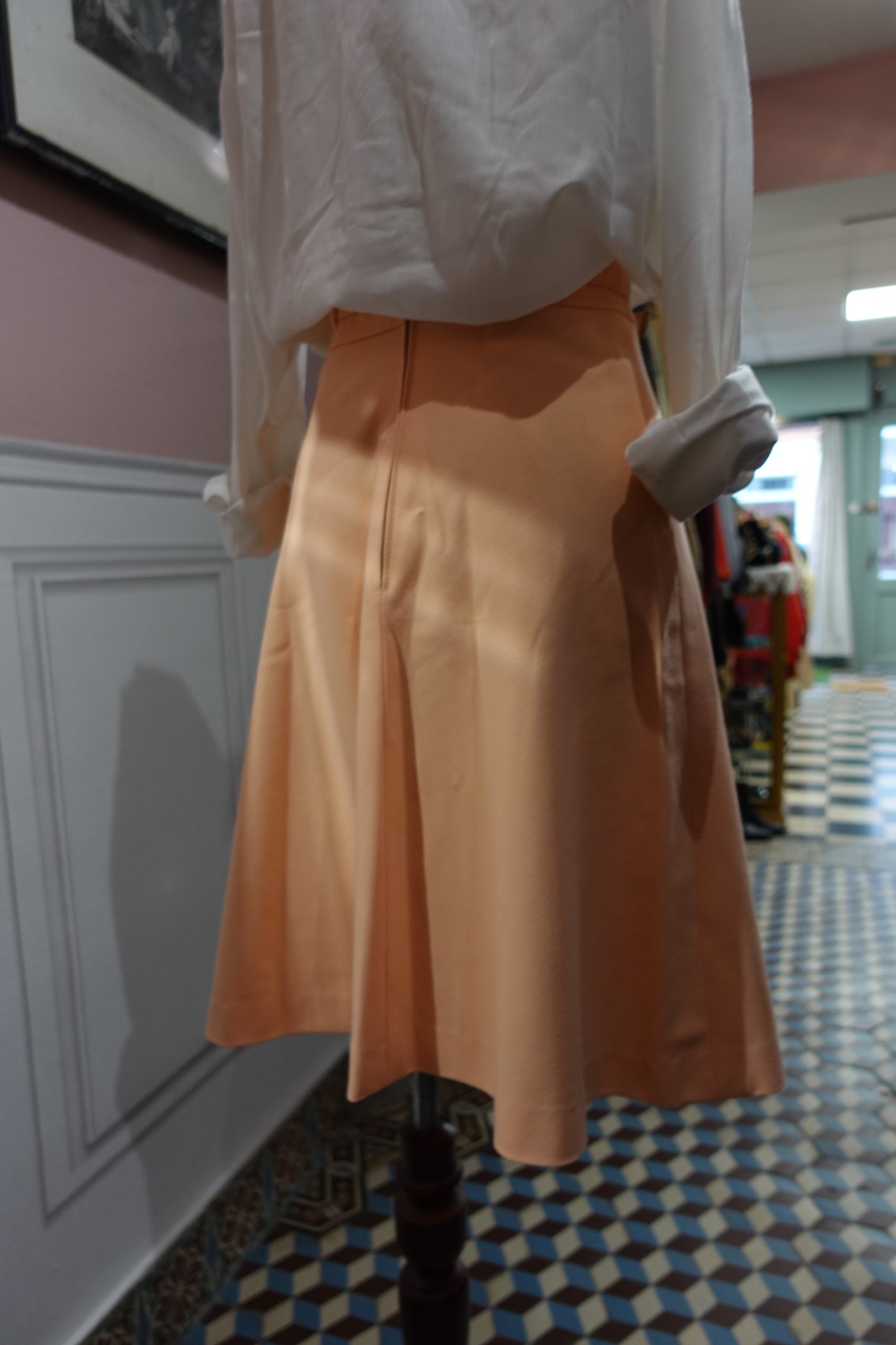 La Jupe "Sorbet Mandarine" - Vintage Structuré