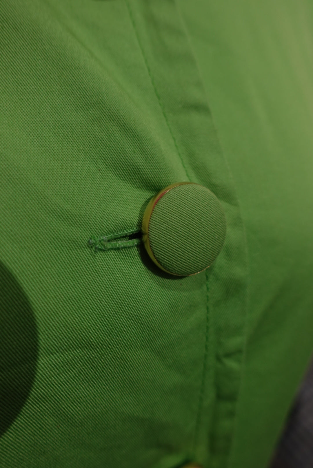 Robe Droite Sixties "Granny Smith" - Vert Pomme & Manches Bouffantes