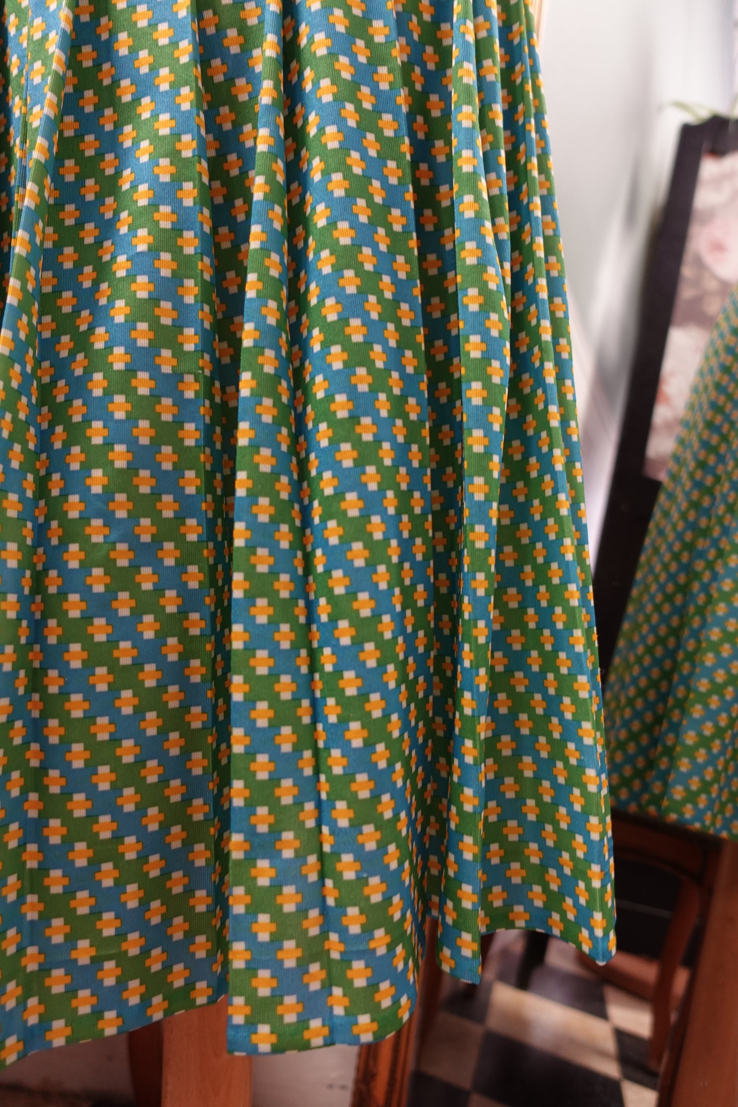 Ensemble coordonné graphique – Rodier Vintage 1970s