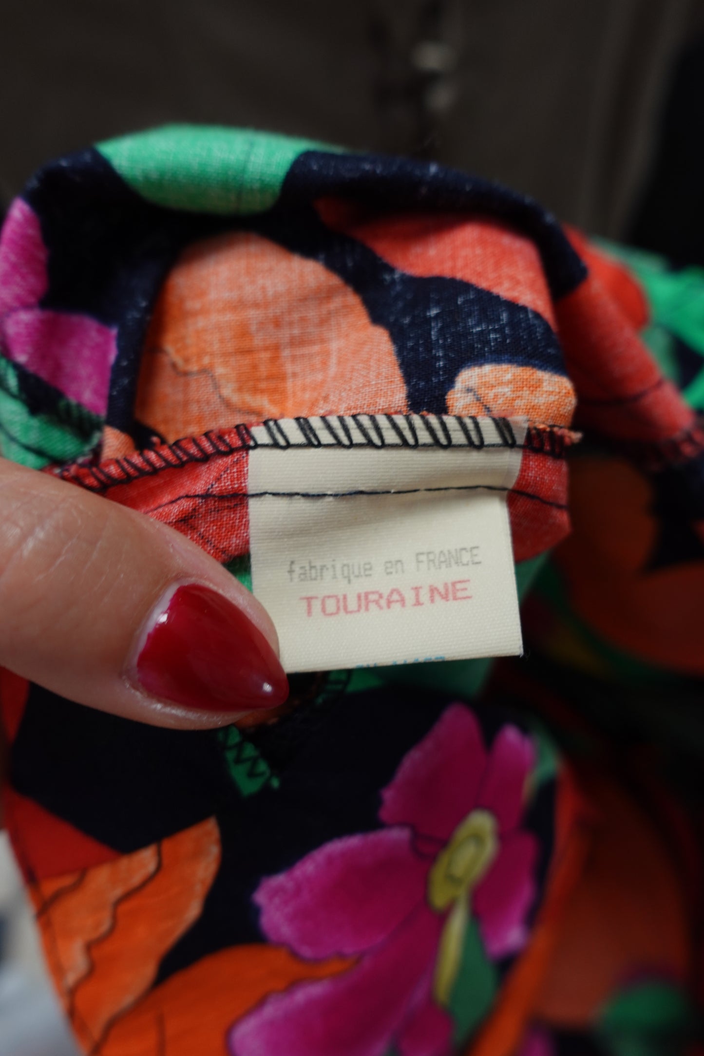 Veste-Chemise Vintage Tropicale – Sarah B. Paris (Fabriquée en France)