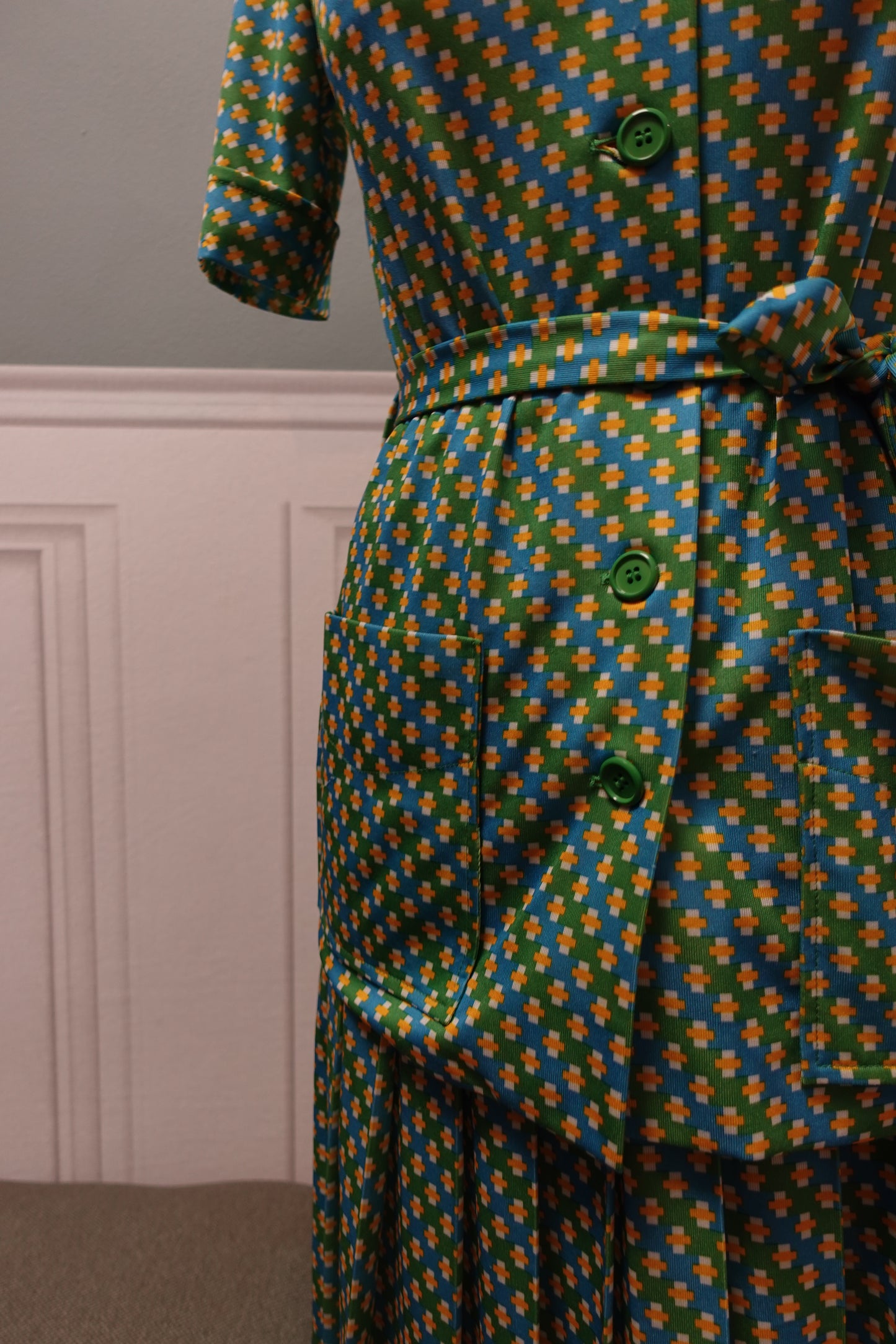 Ensemble coordonné graphique – Rodier Vintage 1970s