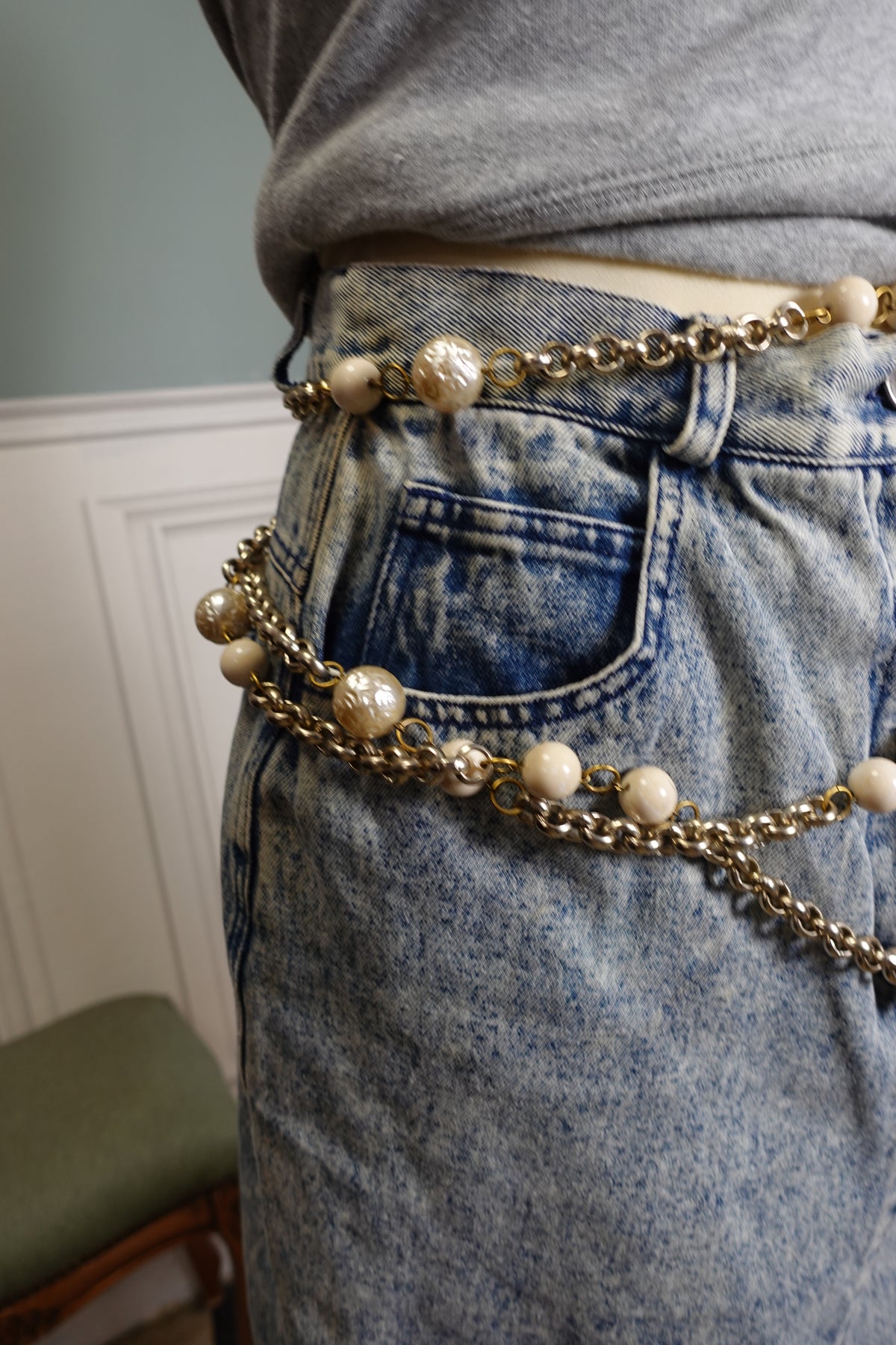 Jupe en jean vintage – années 80/90