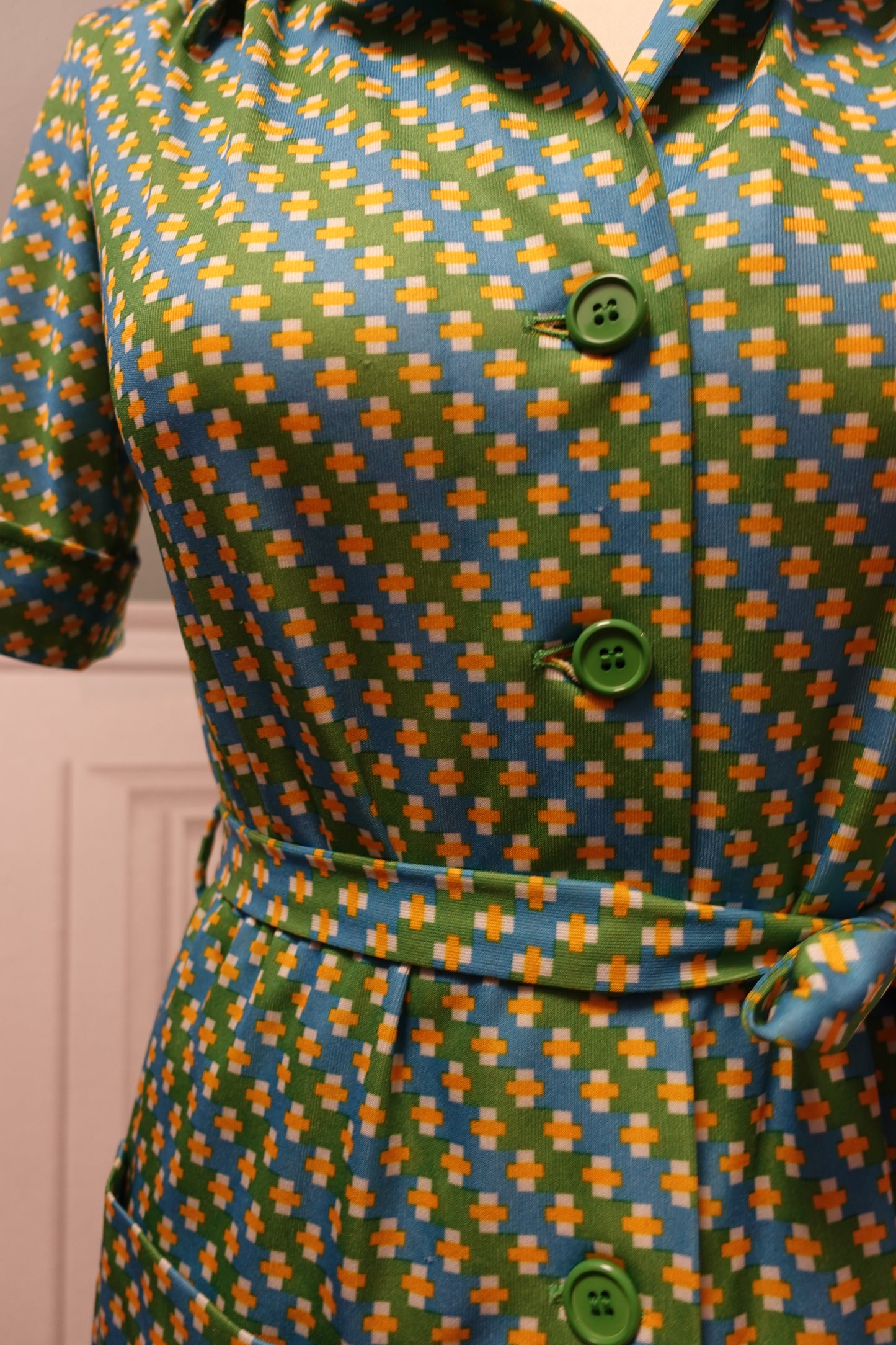 Ensemble coordonné graphique – Rodier Vintage 1970s