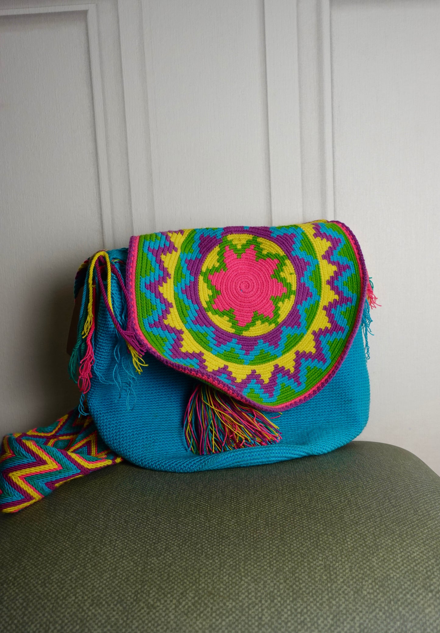 Sac bandoulière artisanal vintage années 70 – Bohème & Hippie