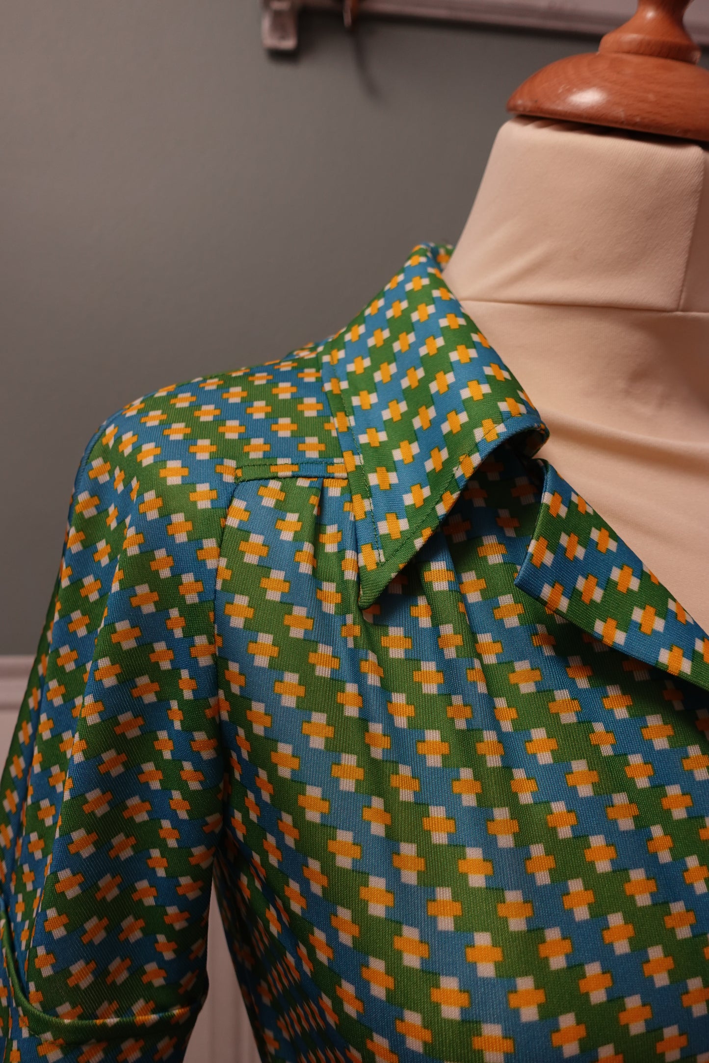 Ensemble coordonné graphique – Rodier Vintage 1970s
