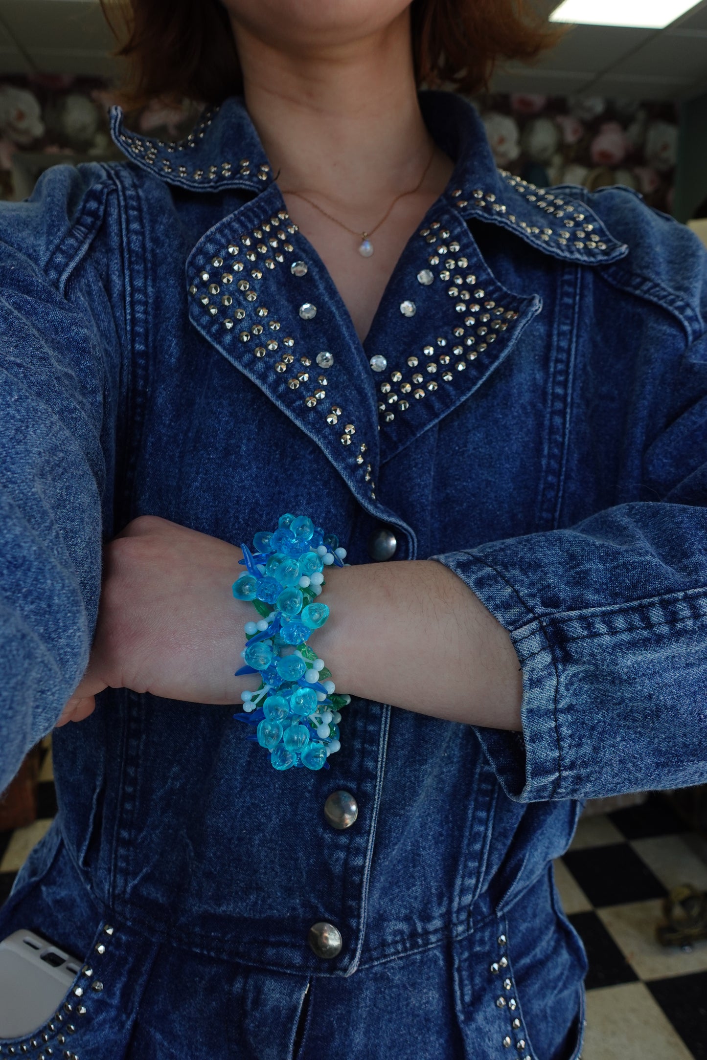 Bracelet Multi-rangs "Océan" - Nuances de Bleu