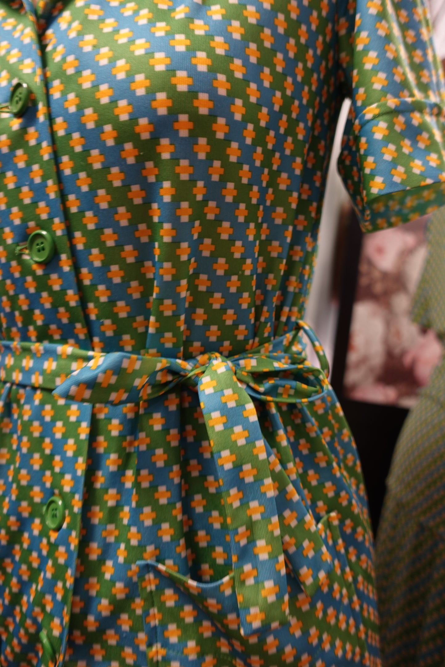 Ensemble coordonné graphique – Rodier Vintage 1970s