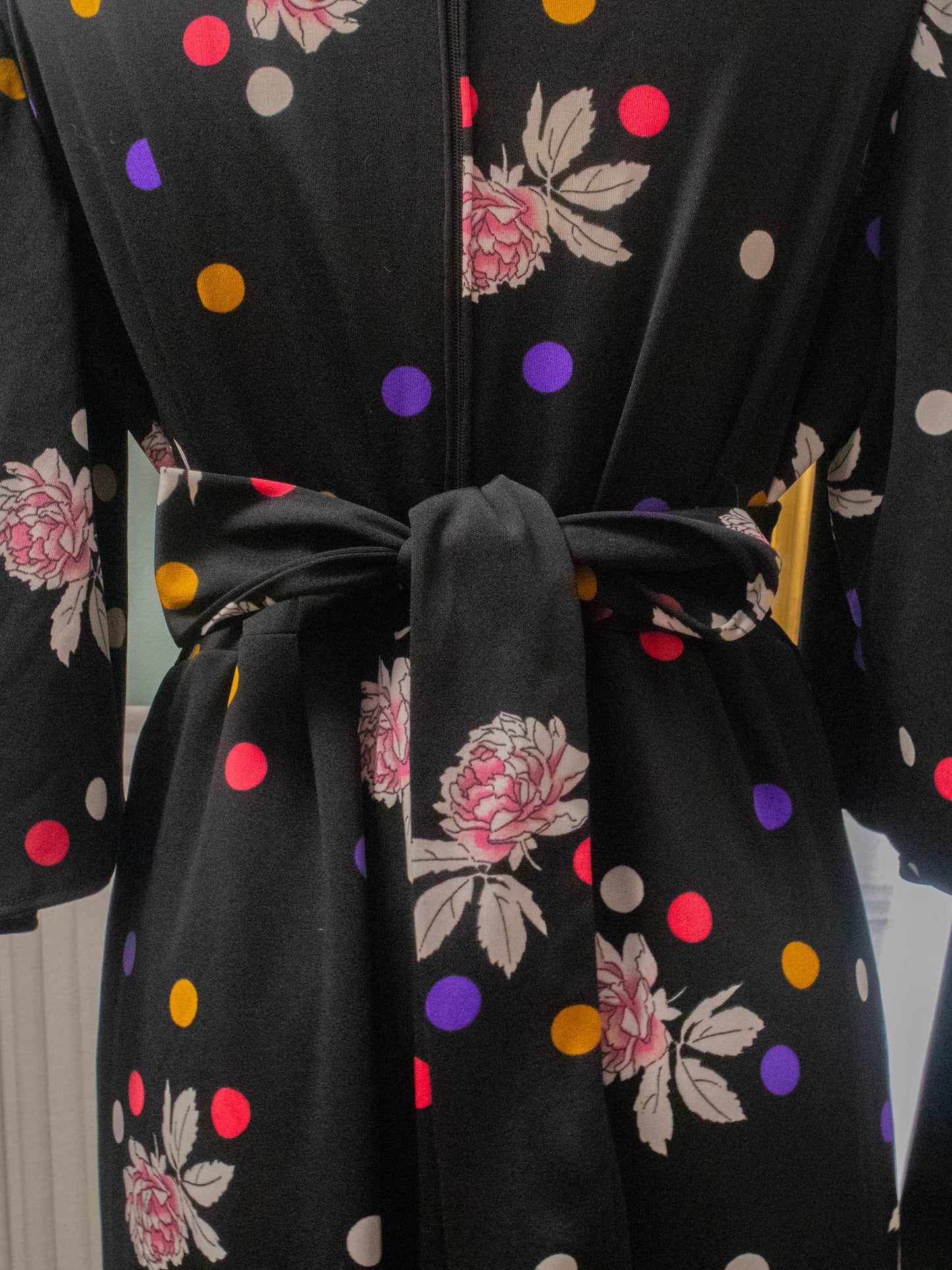: Robe Maxi "Flora & Dots" à Liens Ajustables — Archive Vintage Bohème