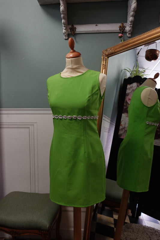 : Robe mini pop – Vert Pomme Vintage 1960s/70s