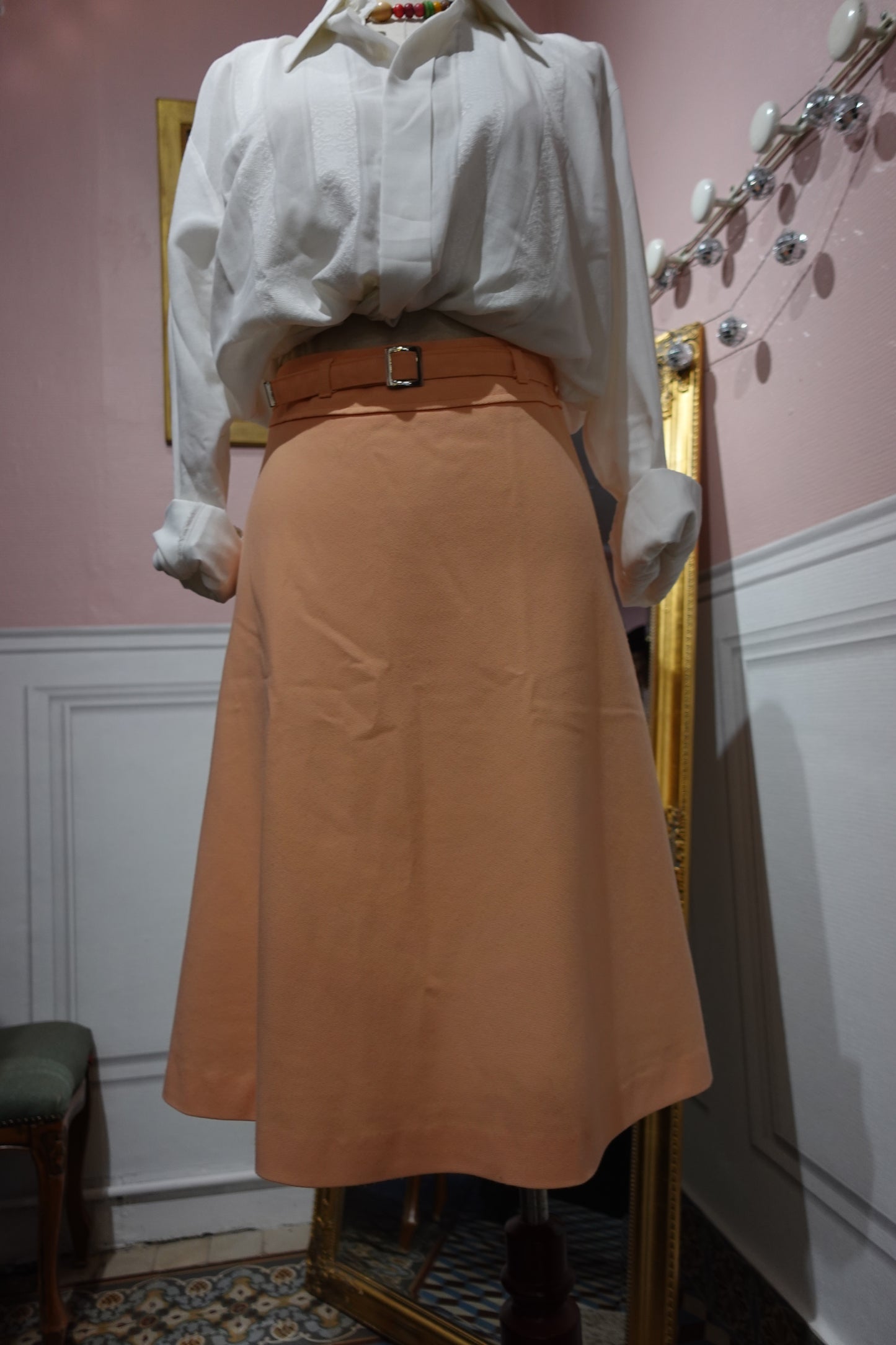 La Jupe "Sorbet Mandarine" - Vintage Structuré