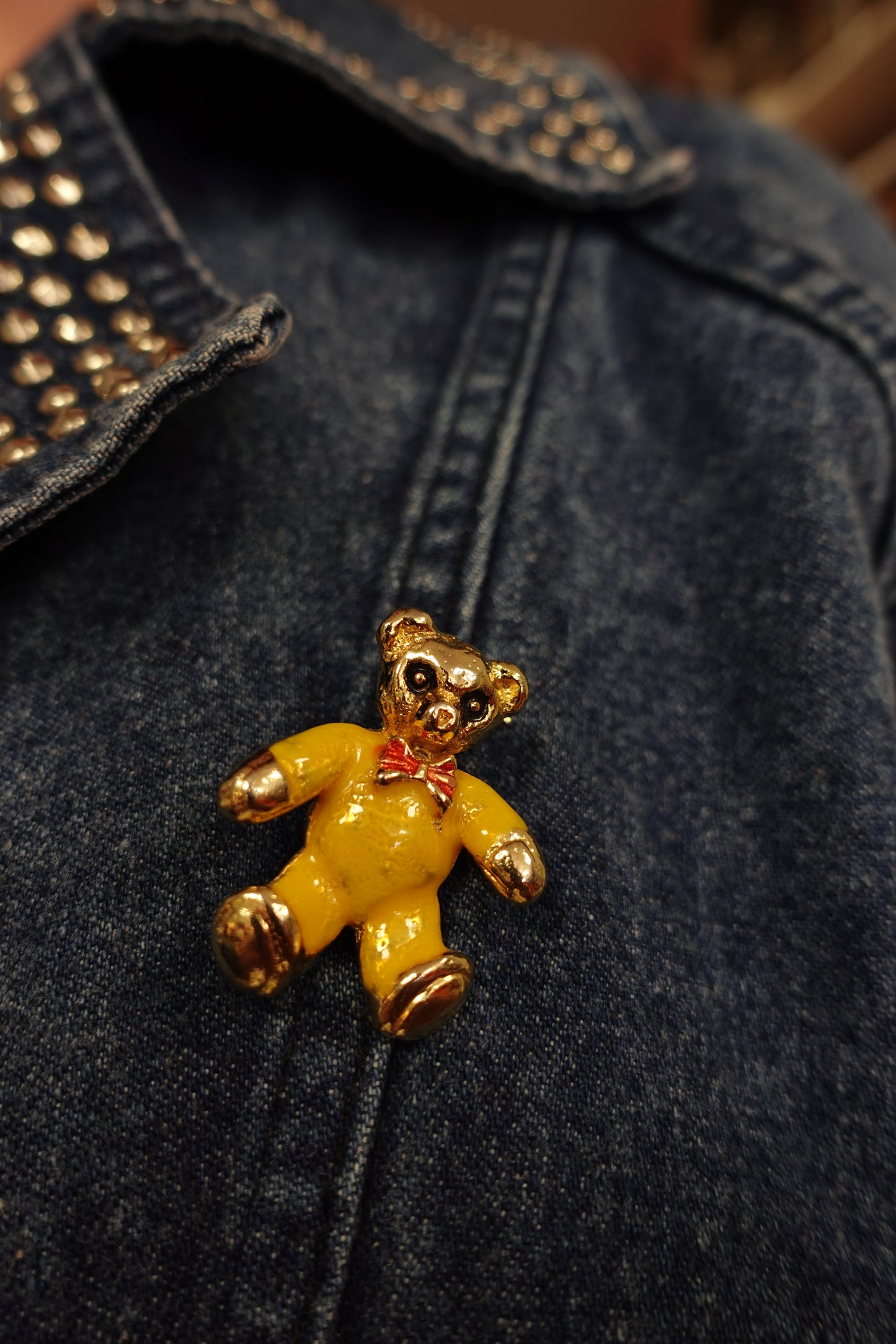 Broche Vintage Ourson "Chic" 80s