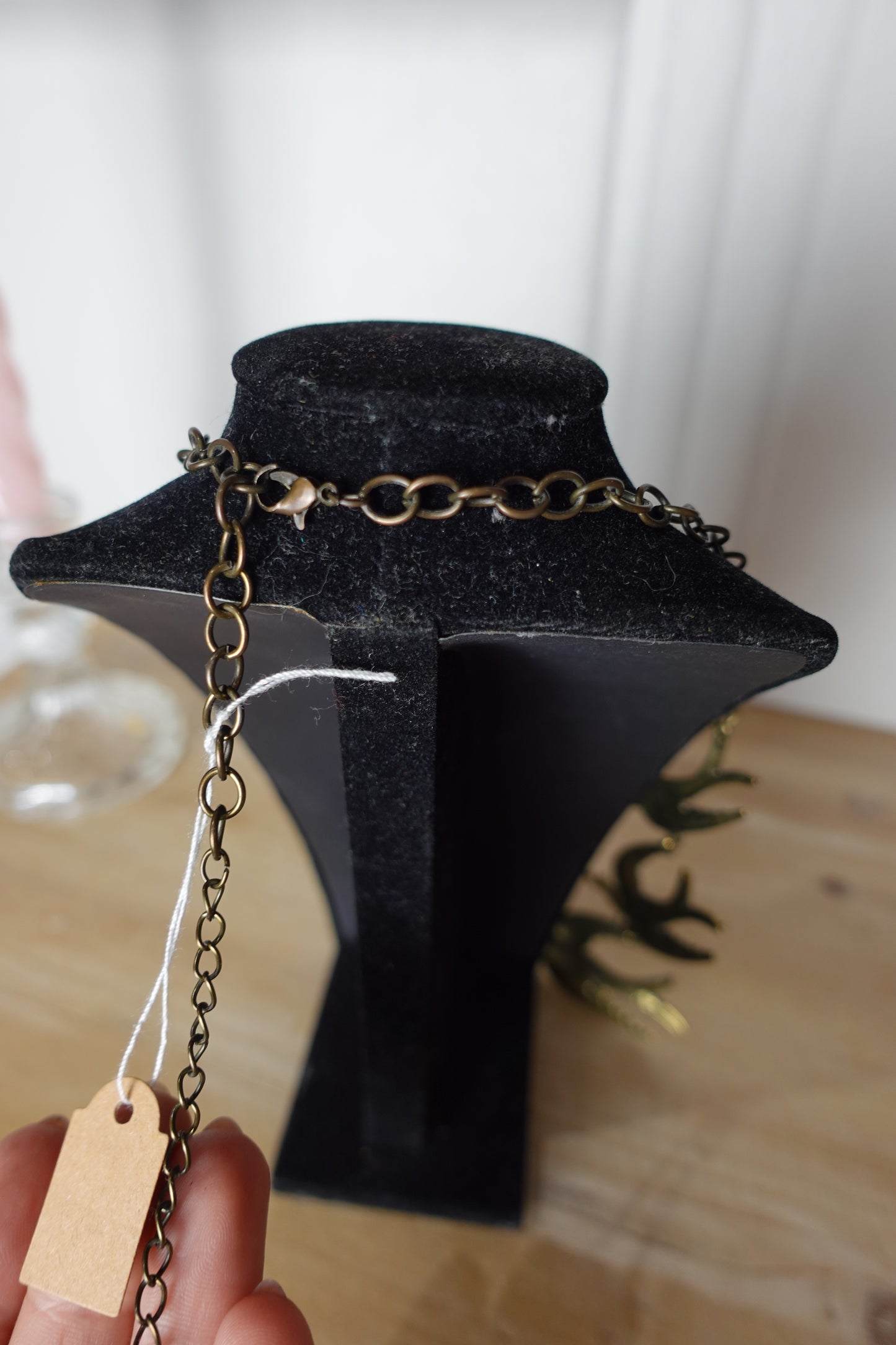 Collier vintage Hirondelles en métal doré