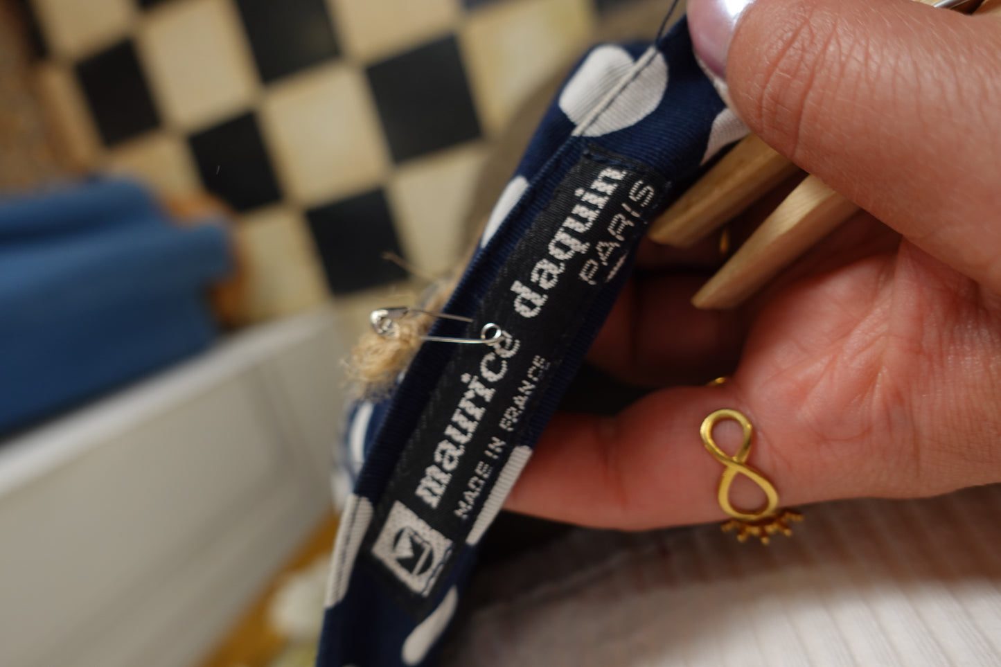 Jupe vintage Marine Dangles Paris à pois – Made in France