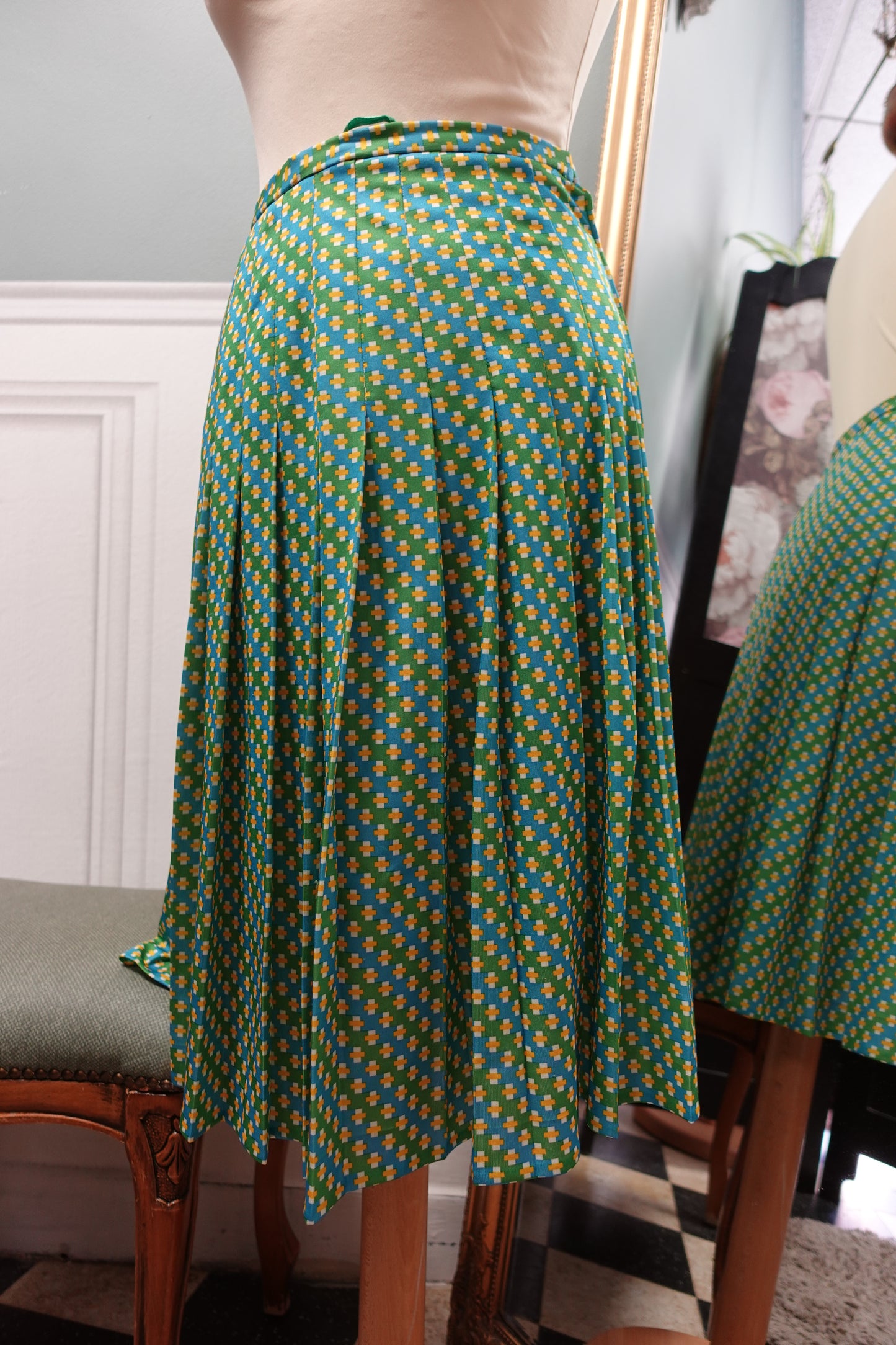 Ensemble coordonné graphique – Rodier Vintage 1970s