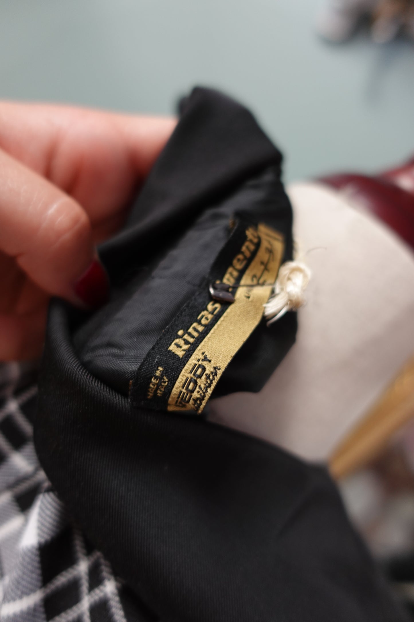 Blazer Rinascimento noir et blanc à carreaux – Made in Italy – Taille 36/38