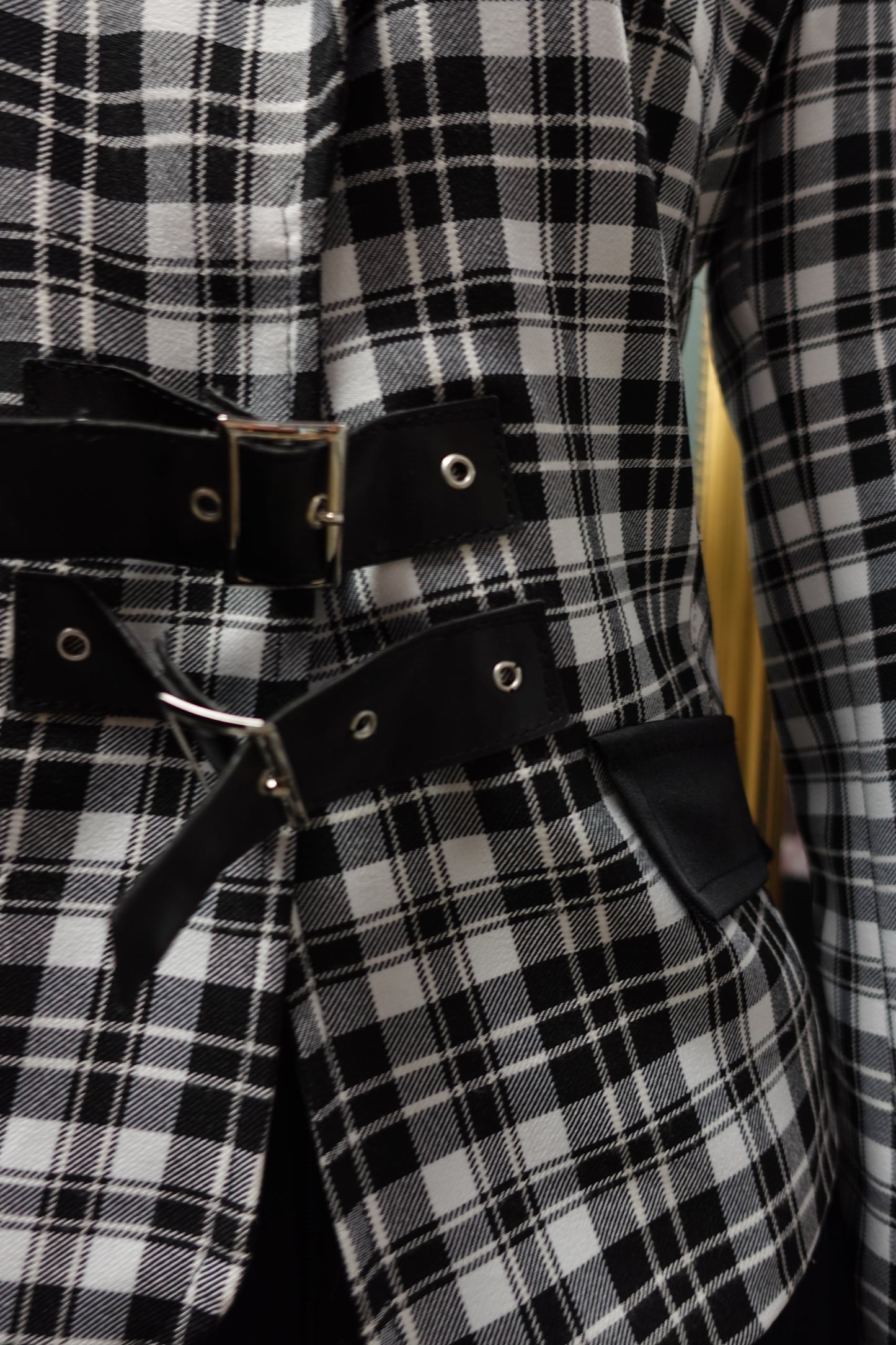 Blazer Rinascimento noir et blanc à carreaux – Made in Italy – Taille 36/38