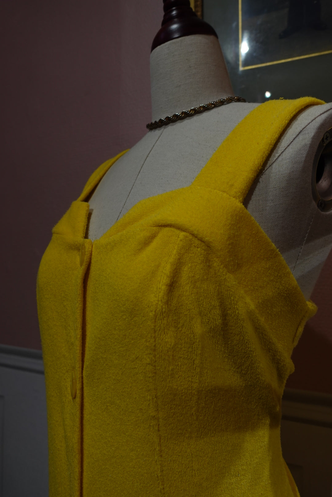 La Robe "Poolside" — Éponge Jaune Vitaminée (Vintage Italie)