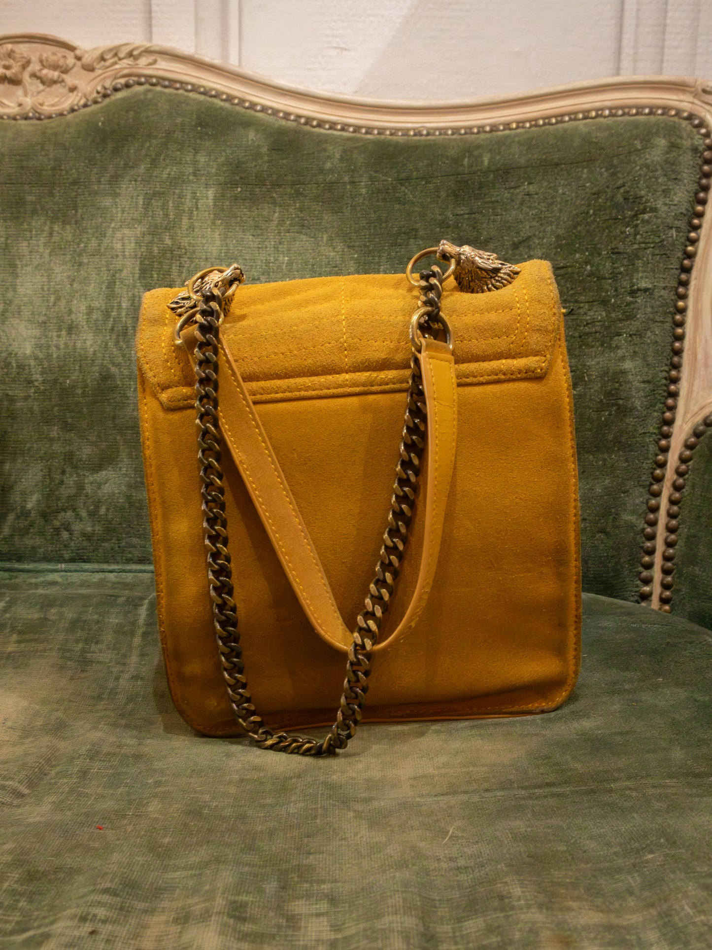 Sac Bandoulière "Wolf" en Cuir Grainé Jaune Safran — Archives Zara