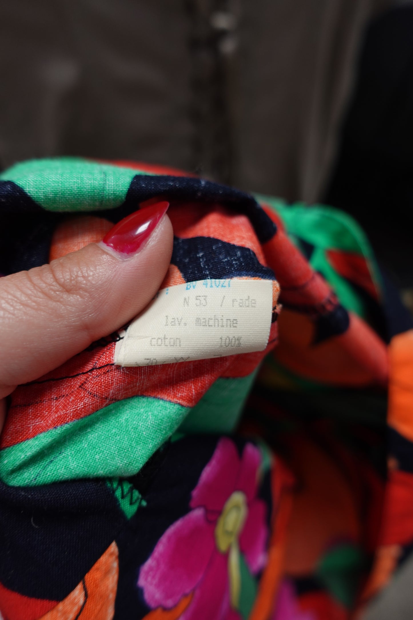 Veste-Chemise Vintage Tropicale – Sarah B. Paris (Fabriquée en France)
