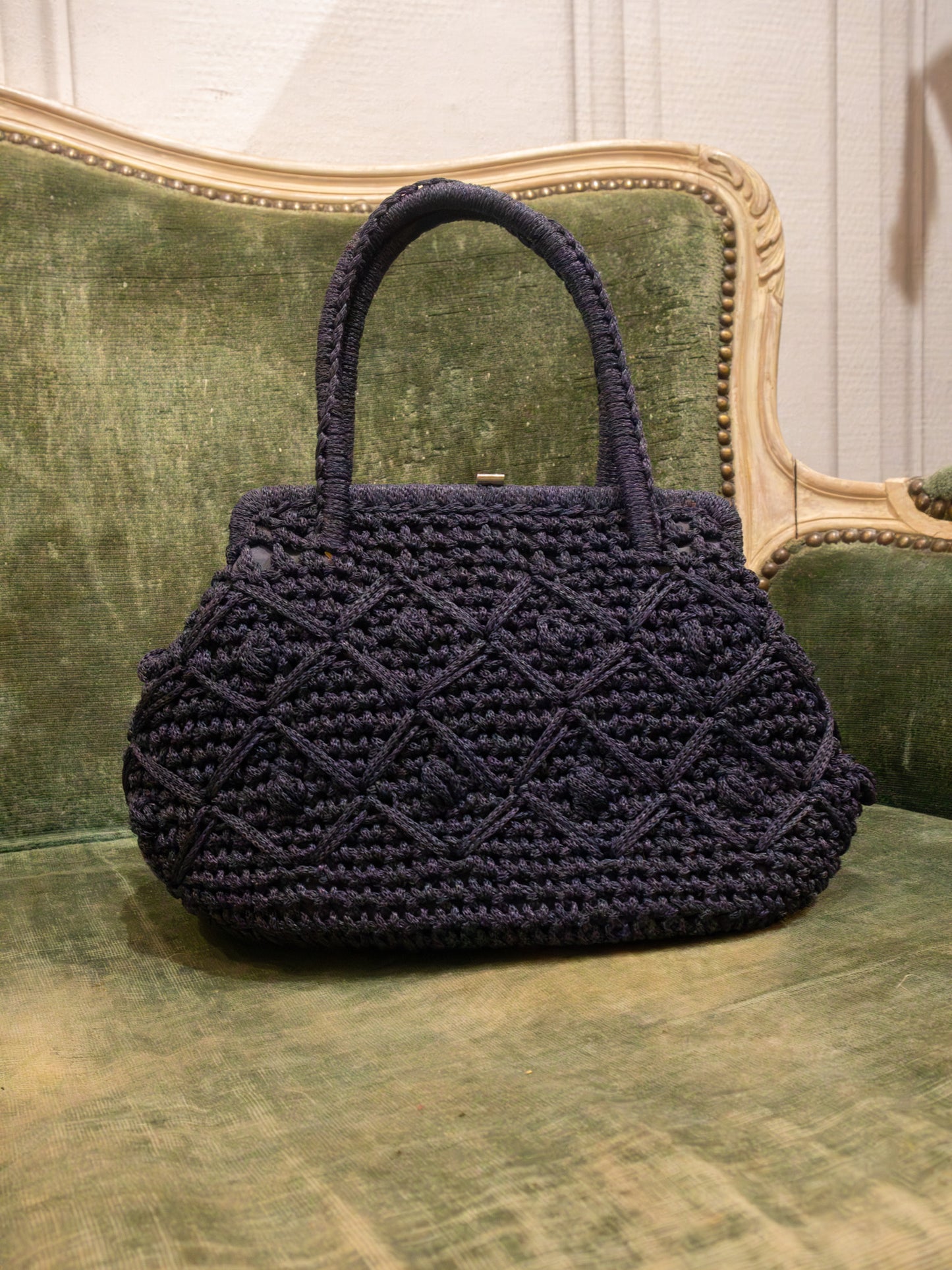 Petit Sac à Main Structuré "Le Parisien" — Noir Vintage