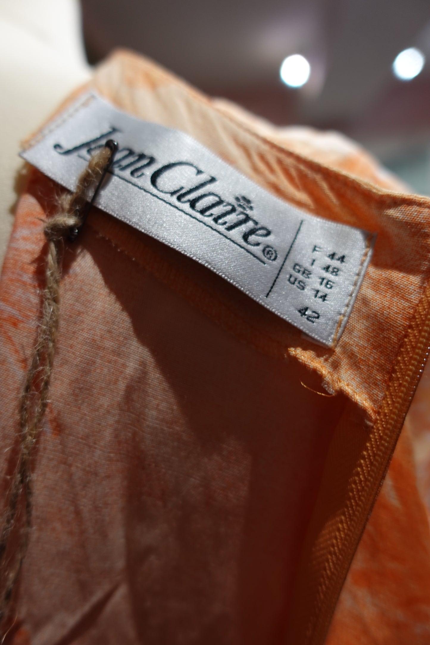 Robe Midi Vintage "Mandarine Florale" – Ajustable & Fluide