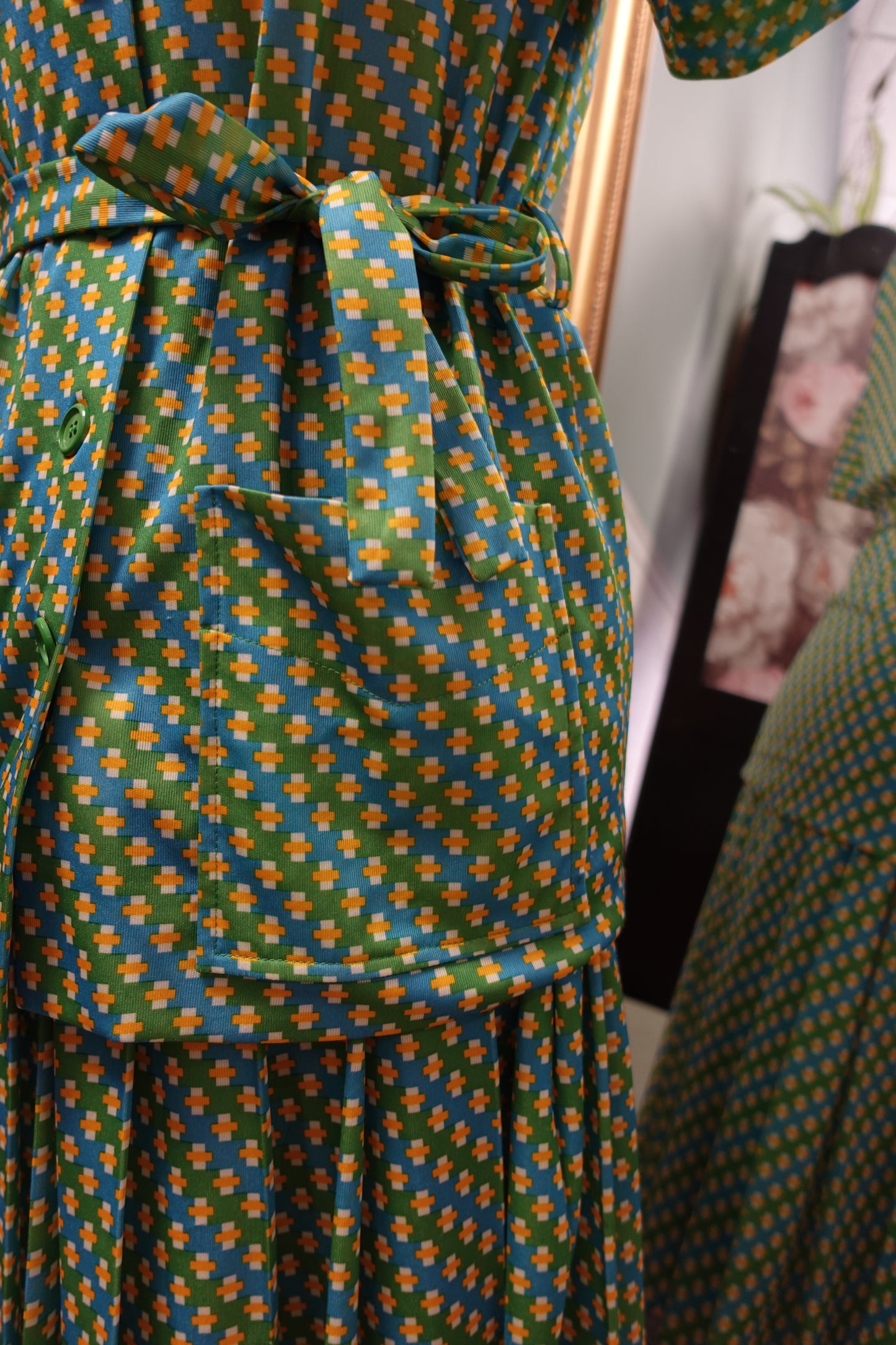 Ensemble coordonné graphique – Rodier Vintage 1970s