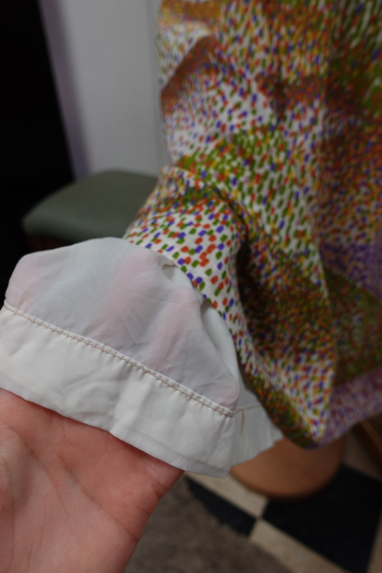 : Robe midi fluide – Crêpe Texturé Vintage 1980s