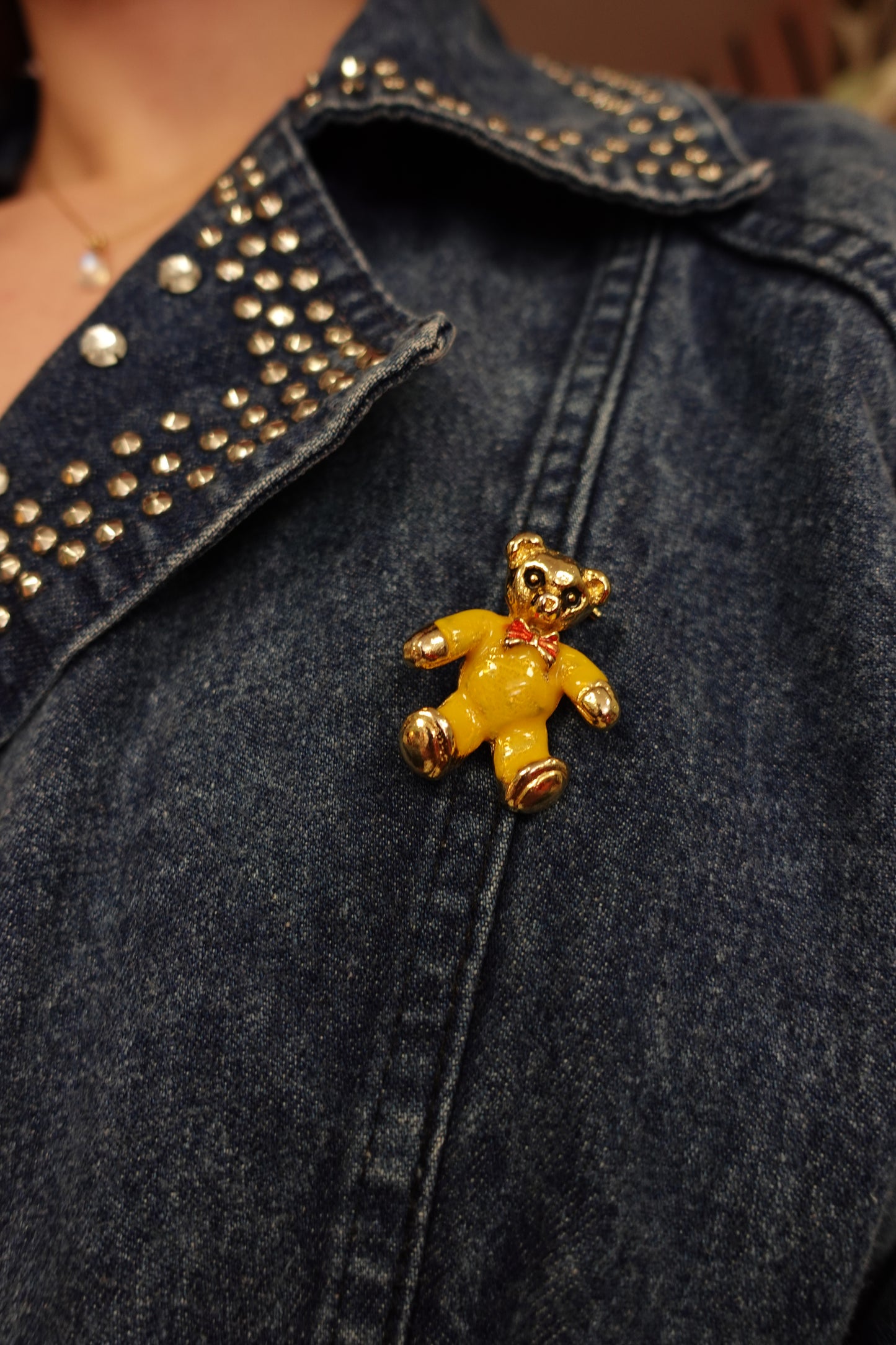 Broche Vintage Ourson "Chic" 80s