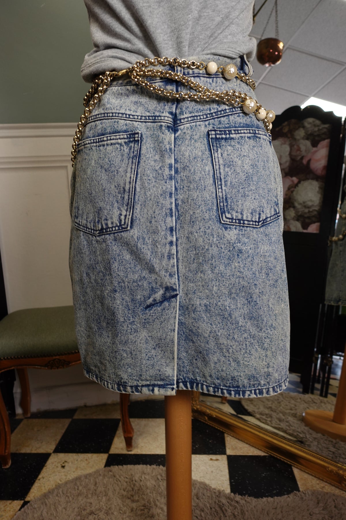 Jupe en jean vintage – années 80/90